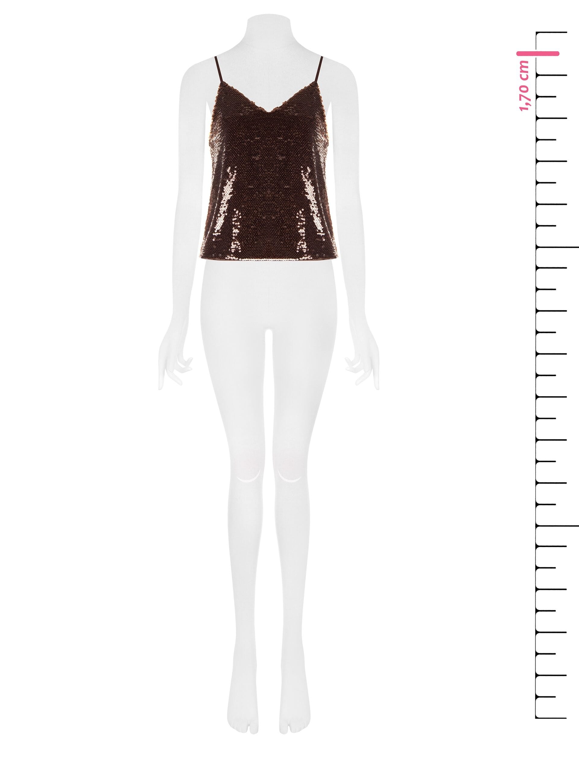 A-line Tank Top with V-neck and ‘Rinascimento’ sequin embroidery