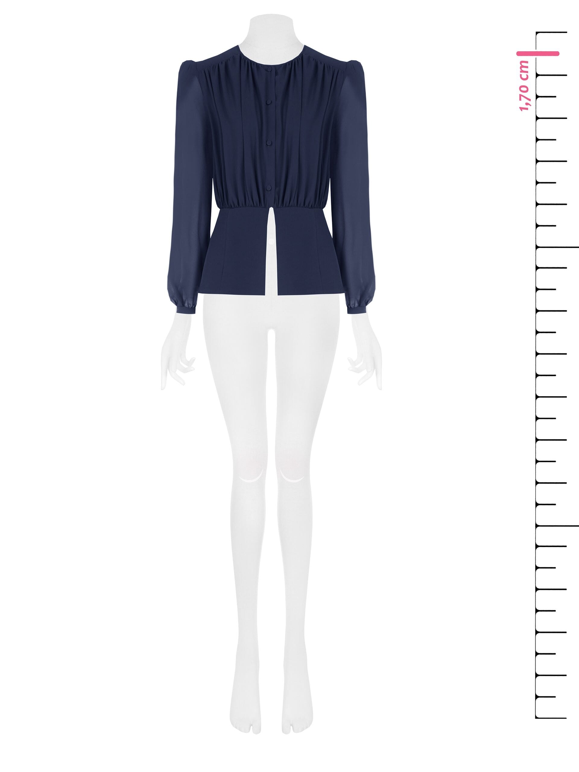 Rinascimento Semi-Transparent Georgette Studio Shirt