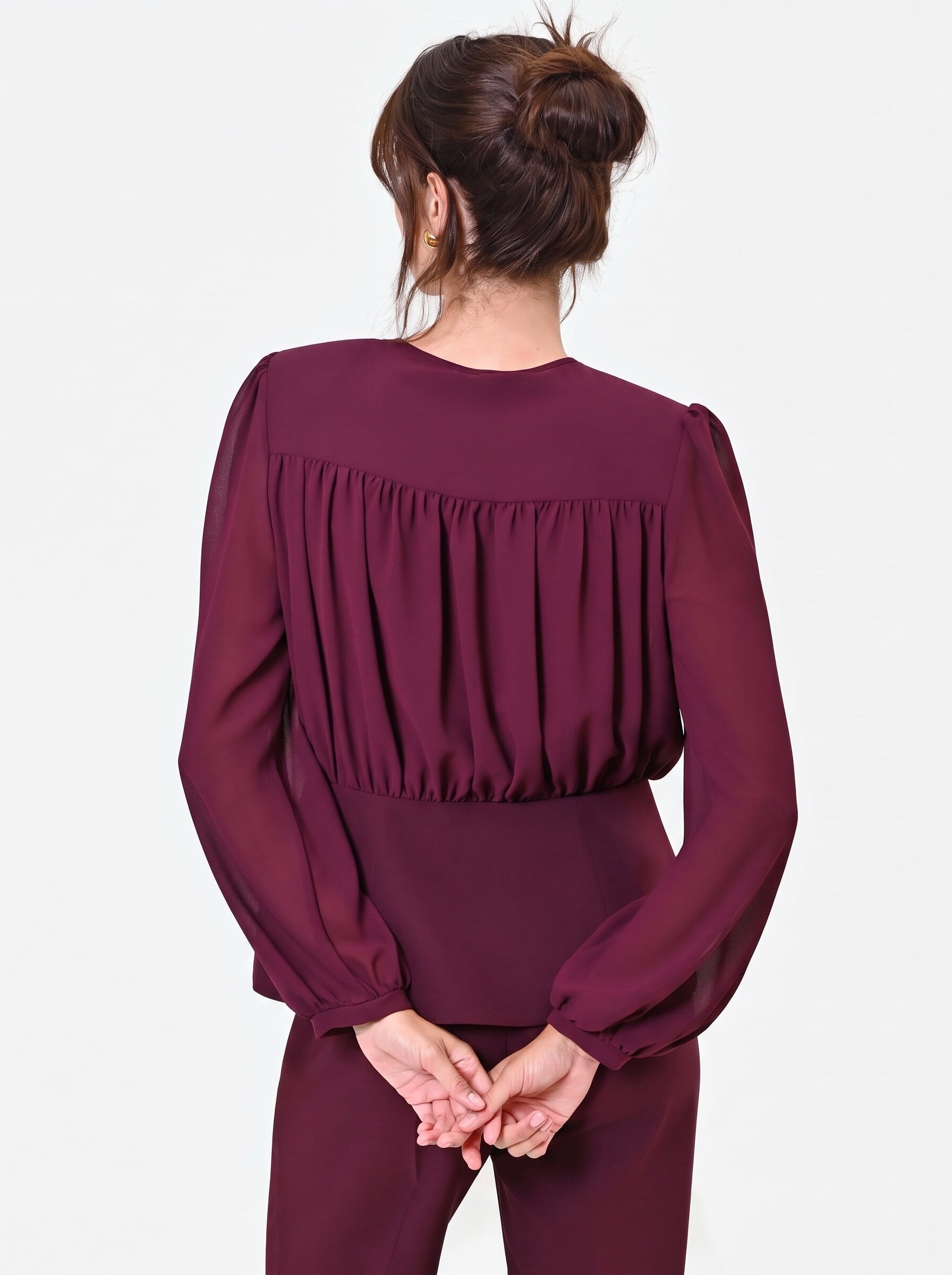 Rinascimento Semi-Transparent Georgette Studio Shirt