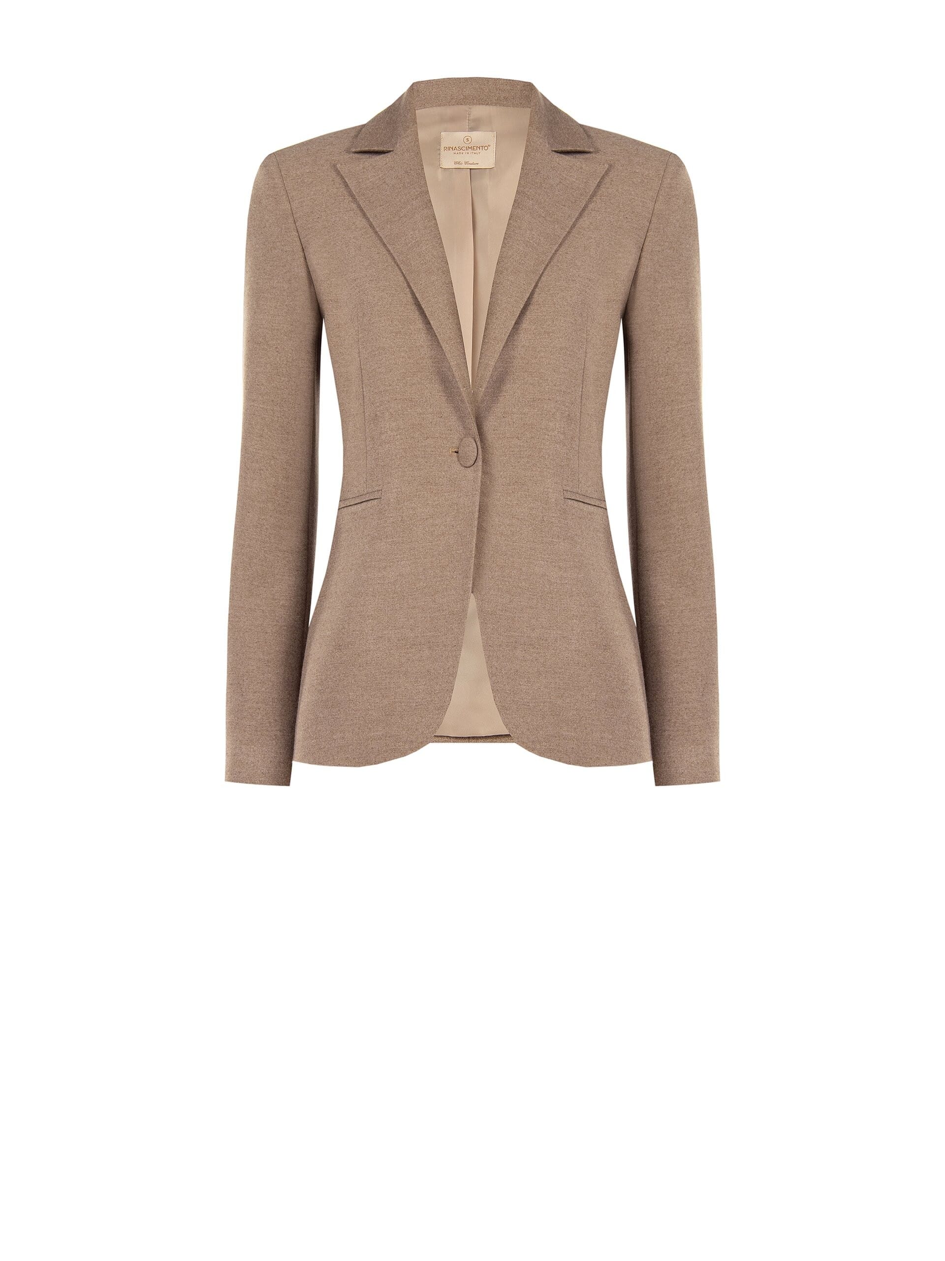Giacca Blazer Sfiancata In Poliviscosa Con Bottone Coordinato Rinascimento