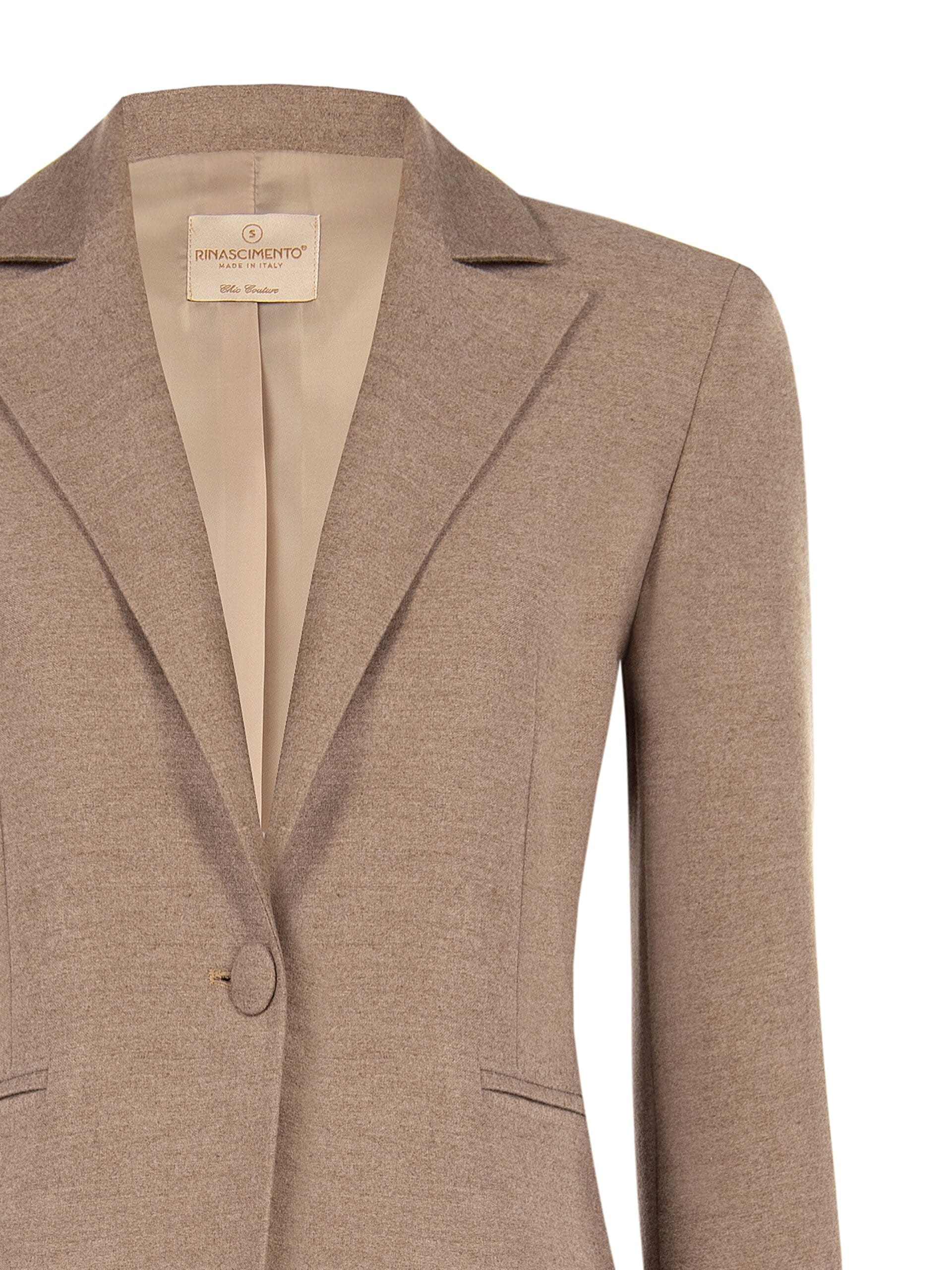 Giacca Blazer Sfiancata In Poliviscosa Con Bottone Coordinato Rinascimento