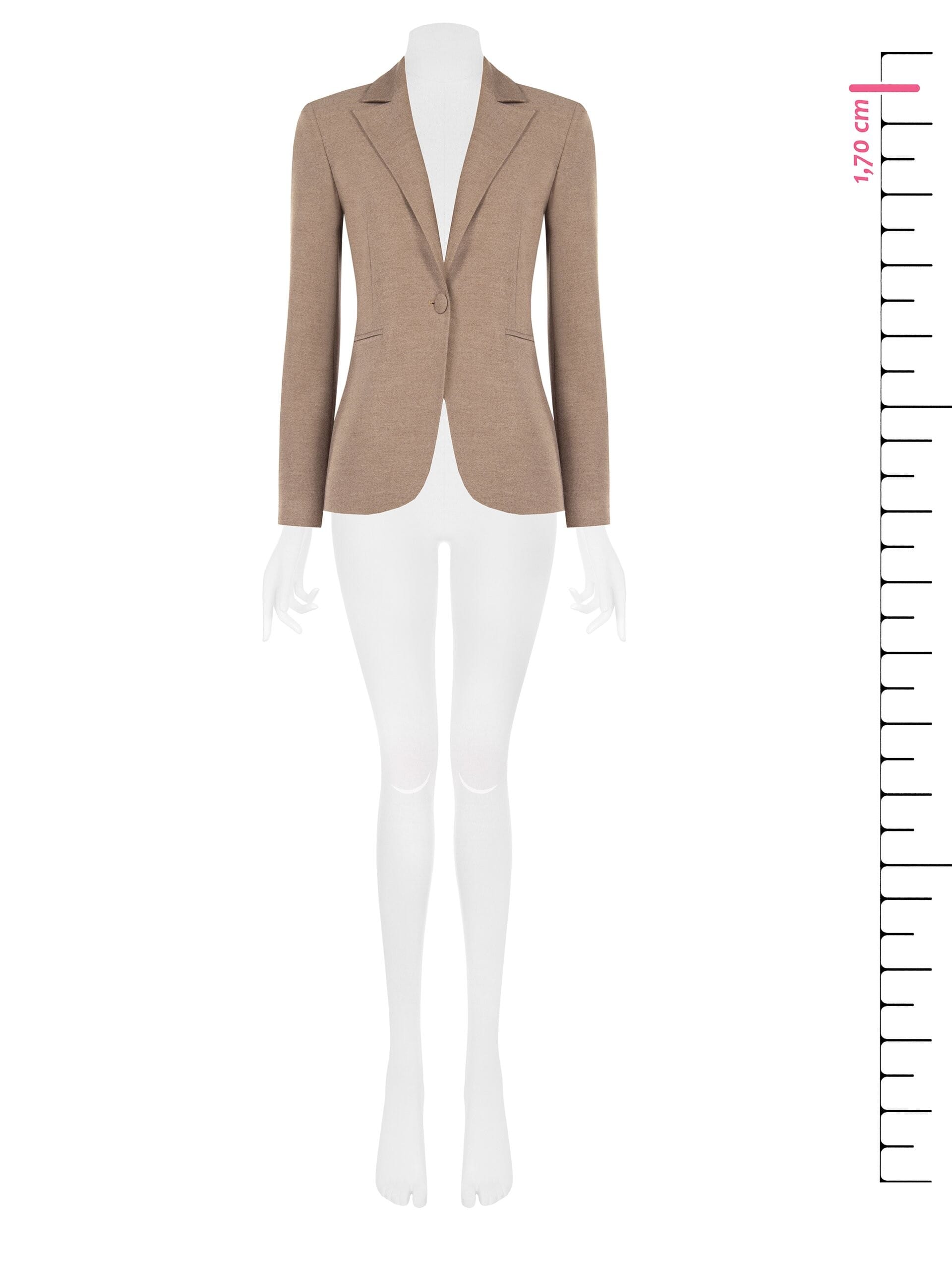Giacca Blazer Sfiancata In Poliviscosa Con Bottone Coordinato Rinascimento