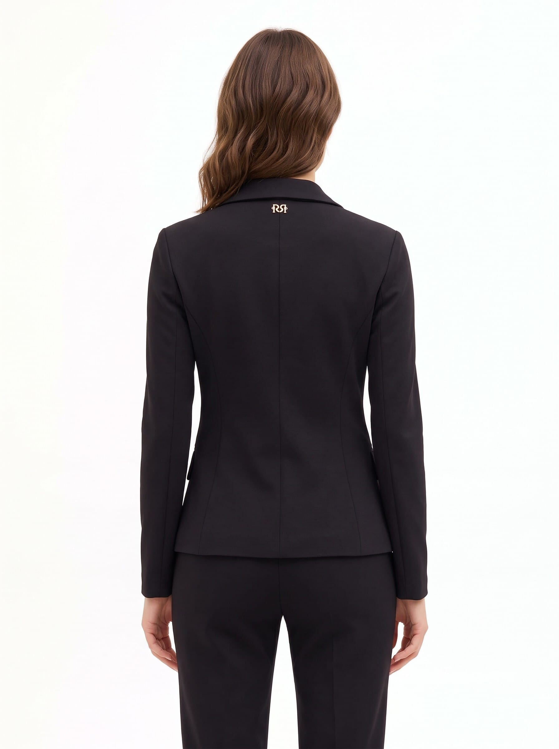 Giacca Blazer Sfiancata In Punto Milano Con Bottone Coordinato Rinascimento