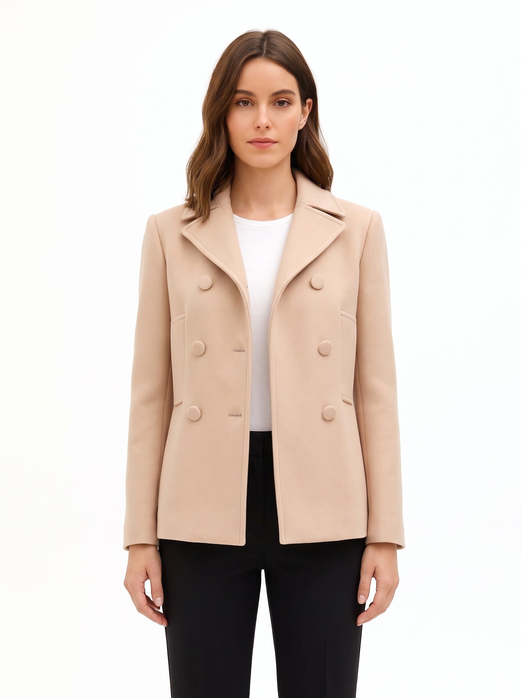 Cappotto Corto Sfiancato Con Bottoni Coordinati Rinascimento