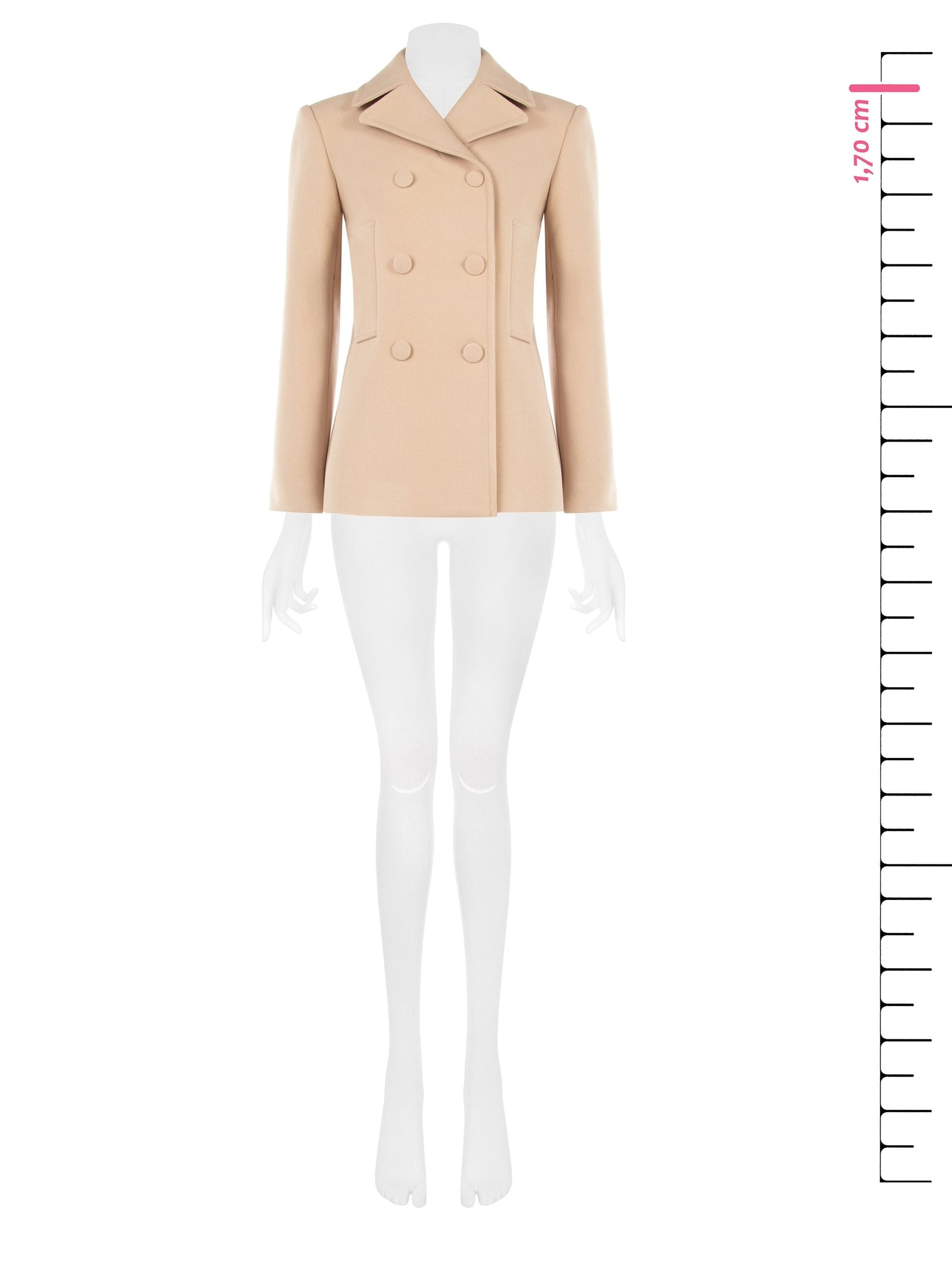 Cappotto Corto Sfiancato Con Bottoni Coordinati Rinascimento