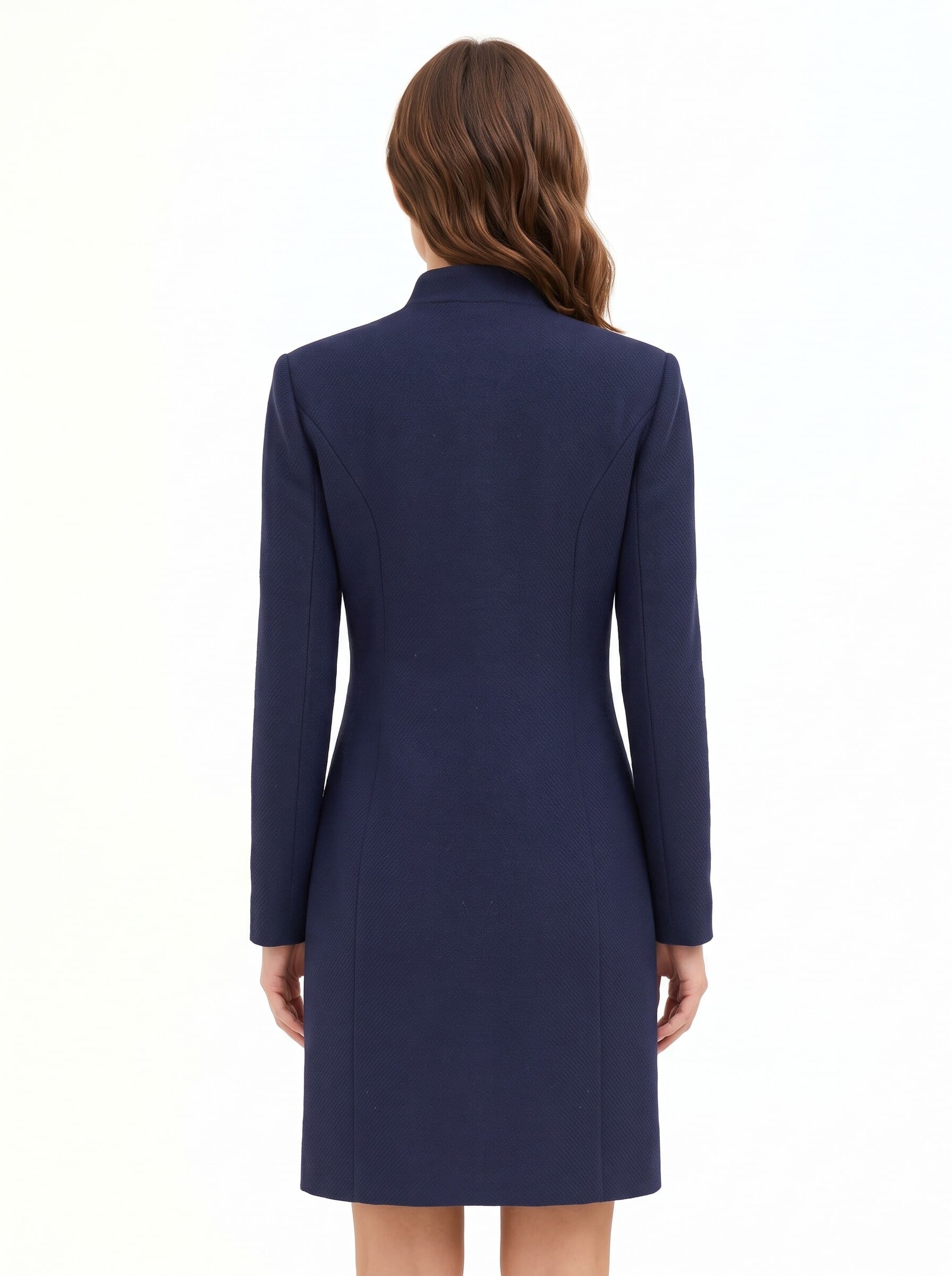 Cappotto Lungo Smanicato In Misto Lana Rinascimento