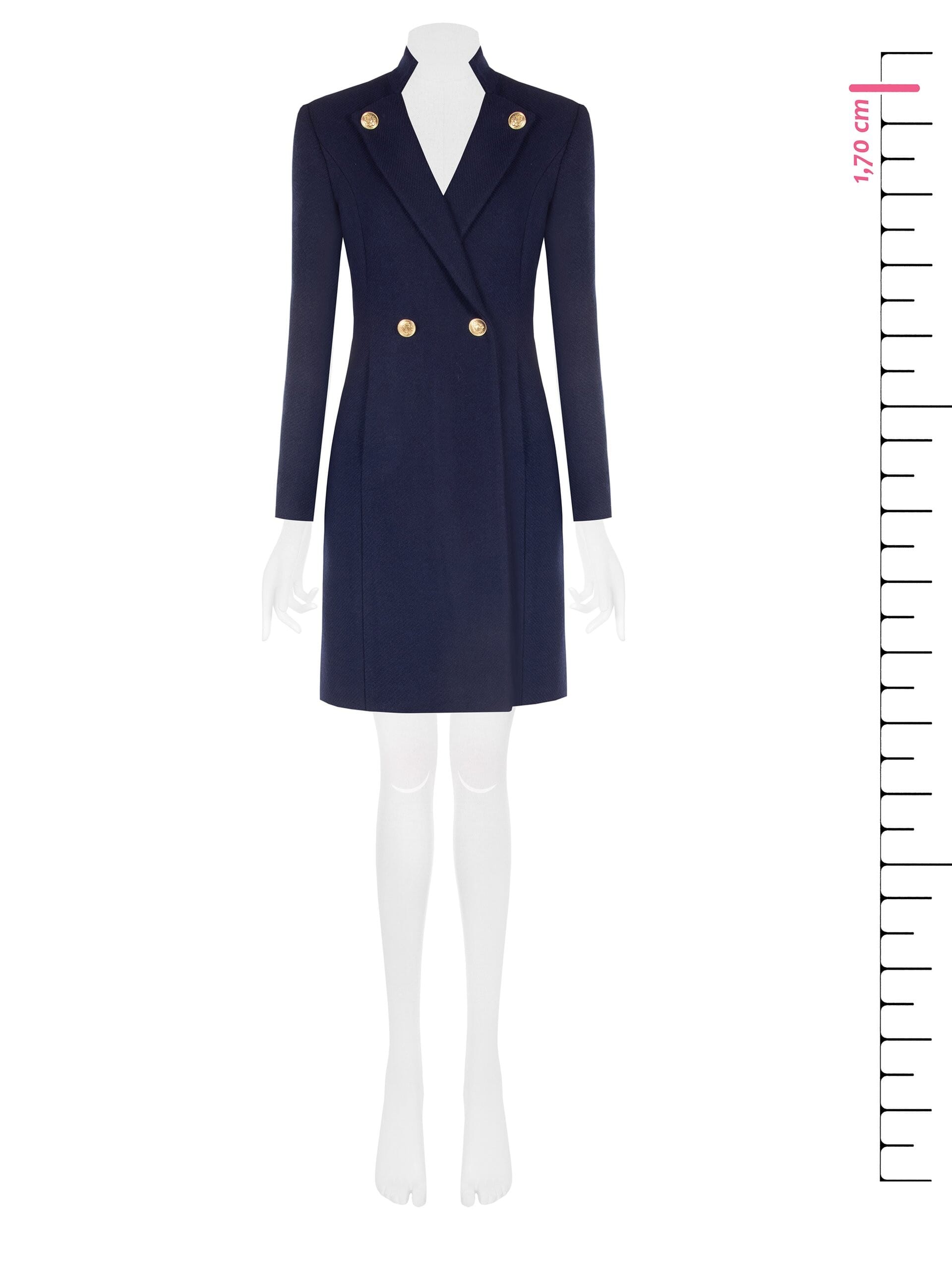 Cappotto Lungo Smanicato In Misto Lana Rinascimento