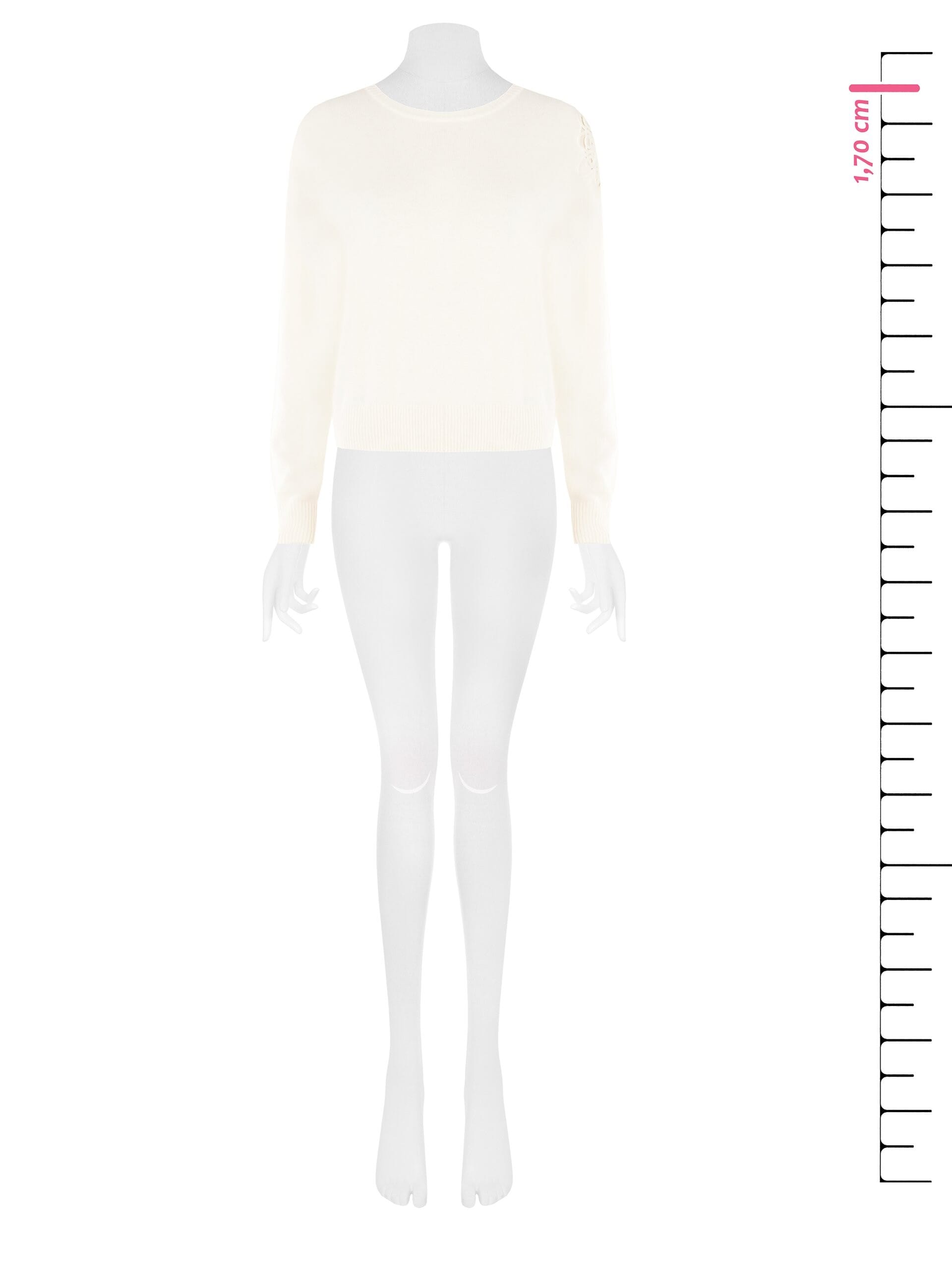Maglione Sottile In Misto Viscosa E Lana Con Inserto Crochet Sulla Spalla Rinascimento