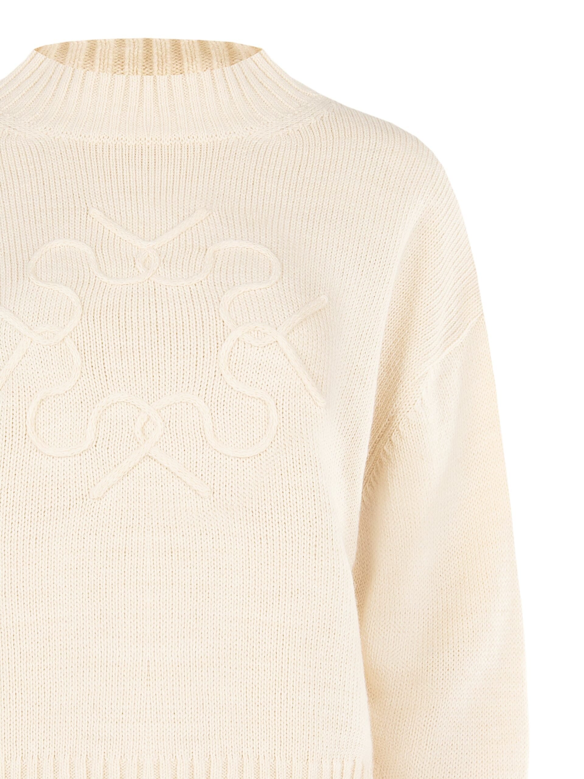 Maglione Over In Misto Viscosa E Lana Con Logo Rr Intrecciato In Rilievo Rinascimento