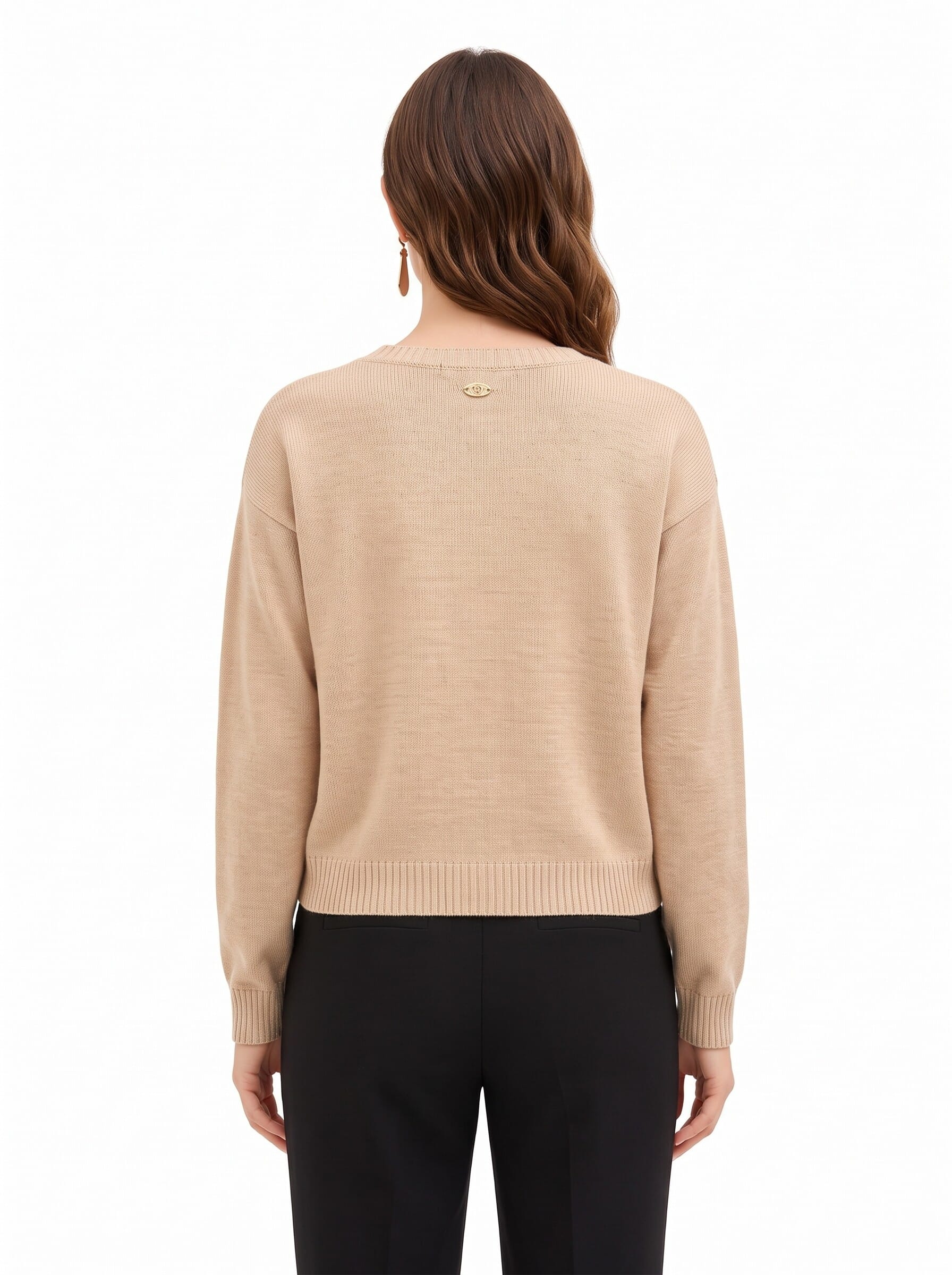 Maglione In Misto Viscosa E Lana Motivo A Rombi Con Lurex Rinascimento