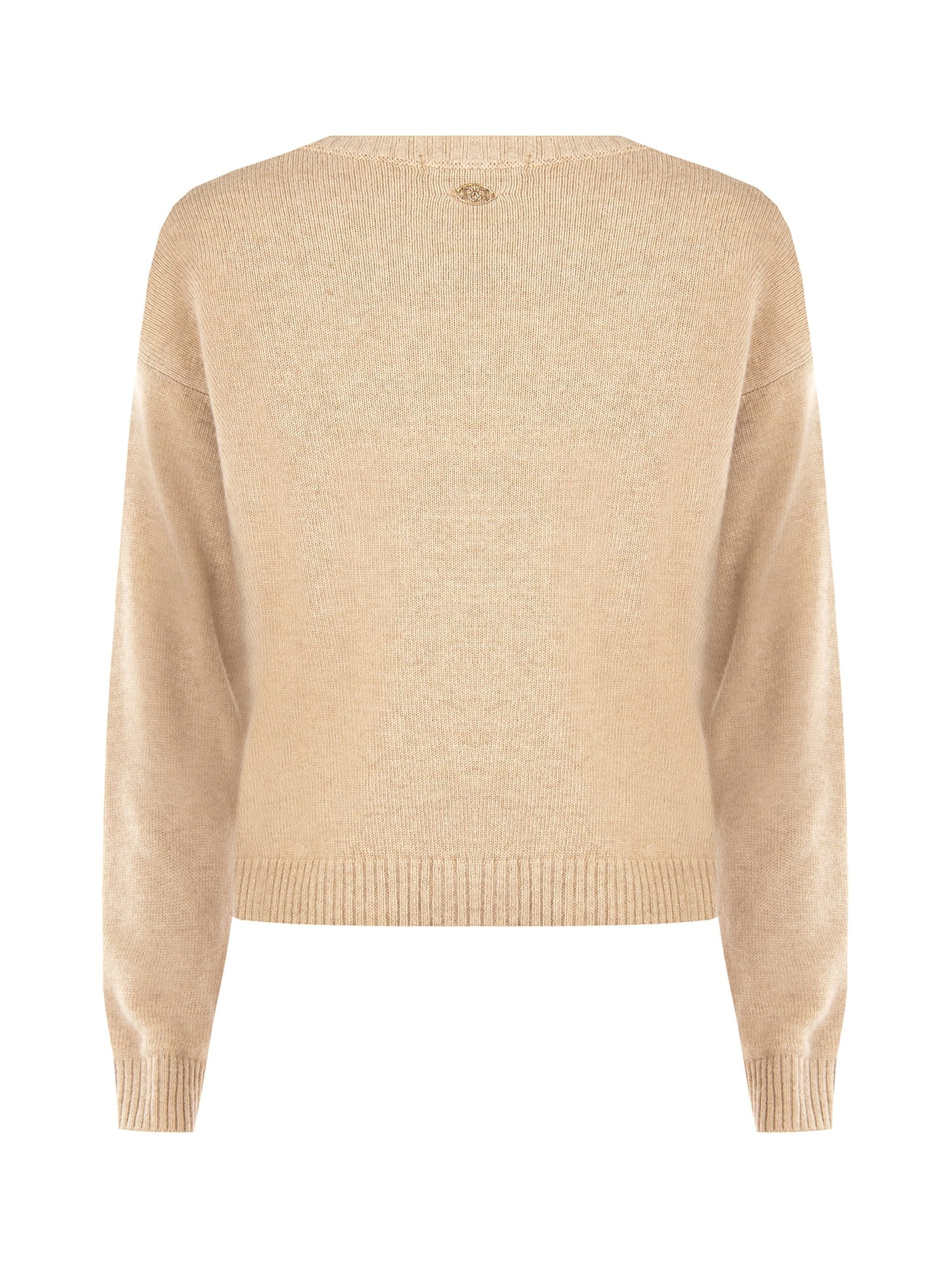 Maglione In Misto Viscosa E Lana Motivo A Rombi Con Lurex Rinascimento