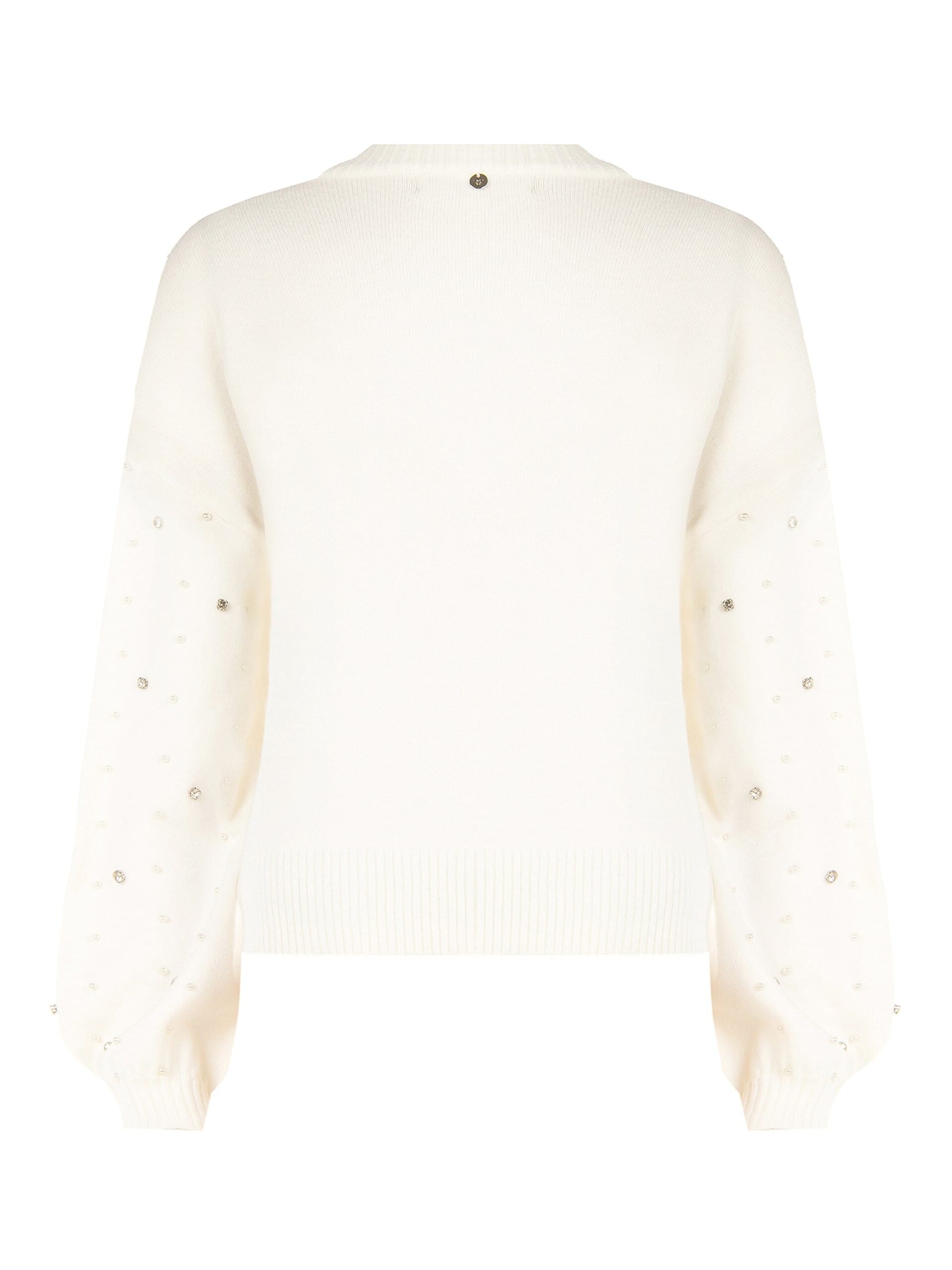 Maglione In Misto Viscosa Con Cristalli E Perle Rinascimento