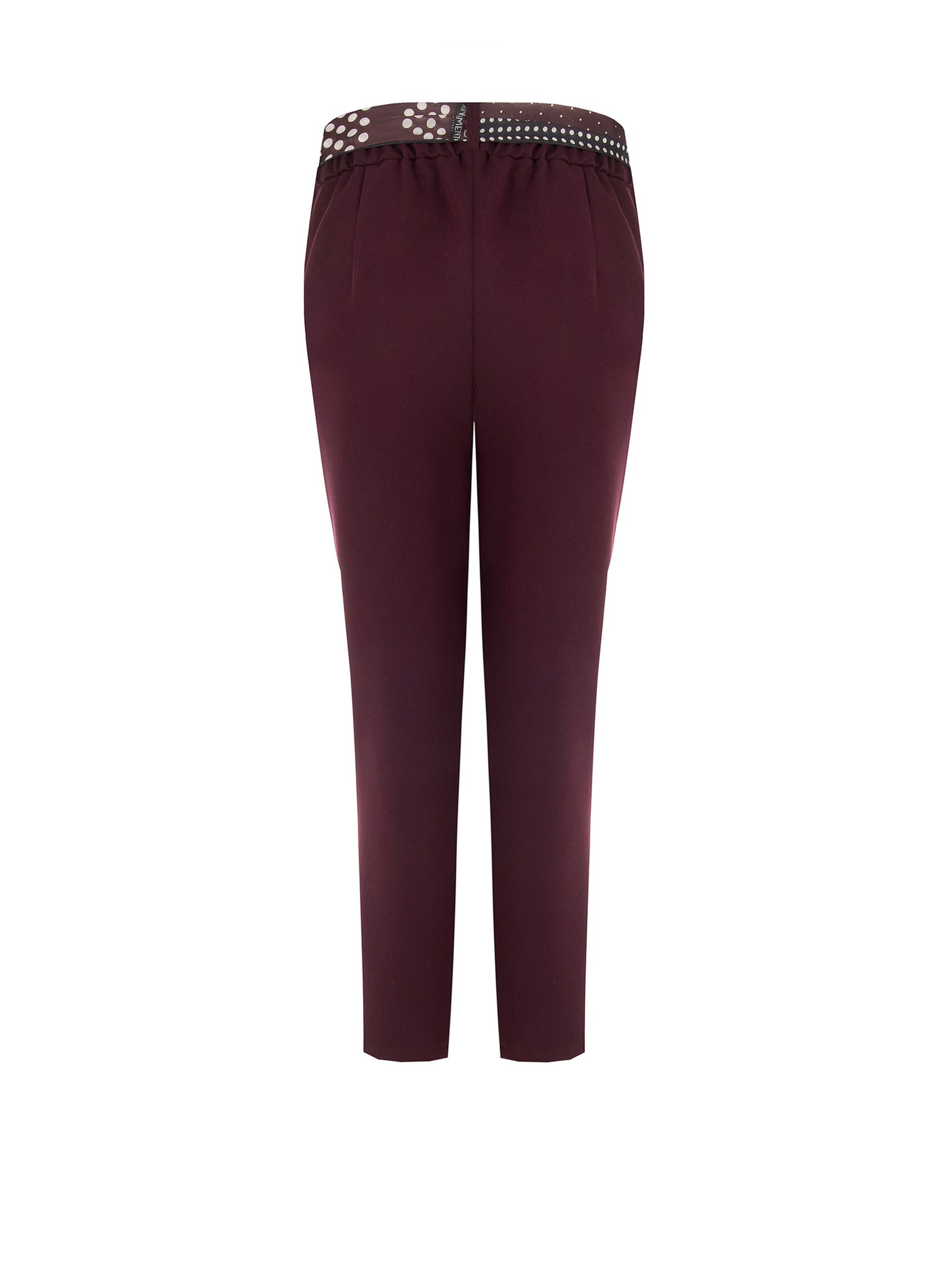 Skinny trousers in polyviscose with an elasticated waistband at the back and a Rinascimento-branded scarf