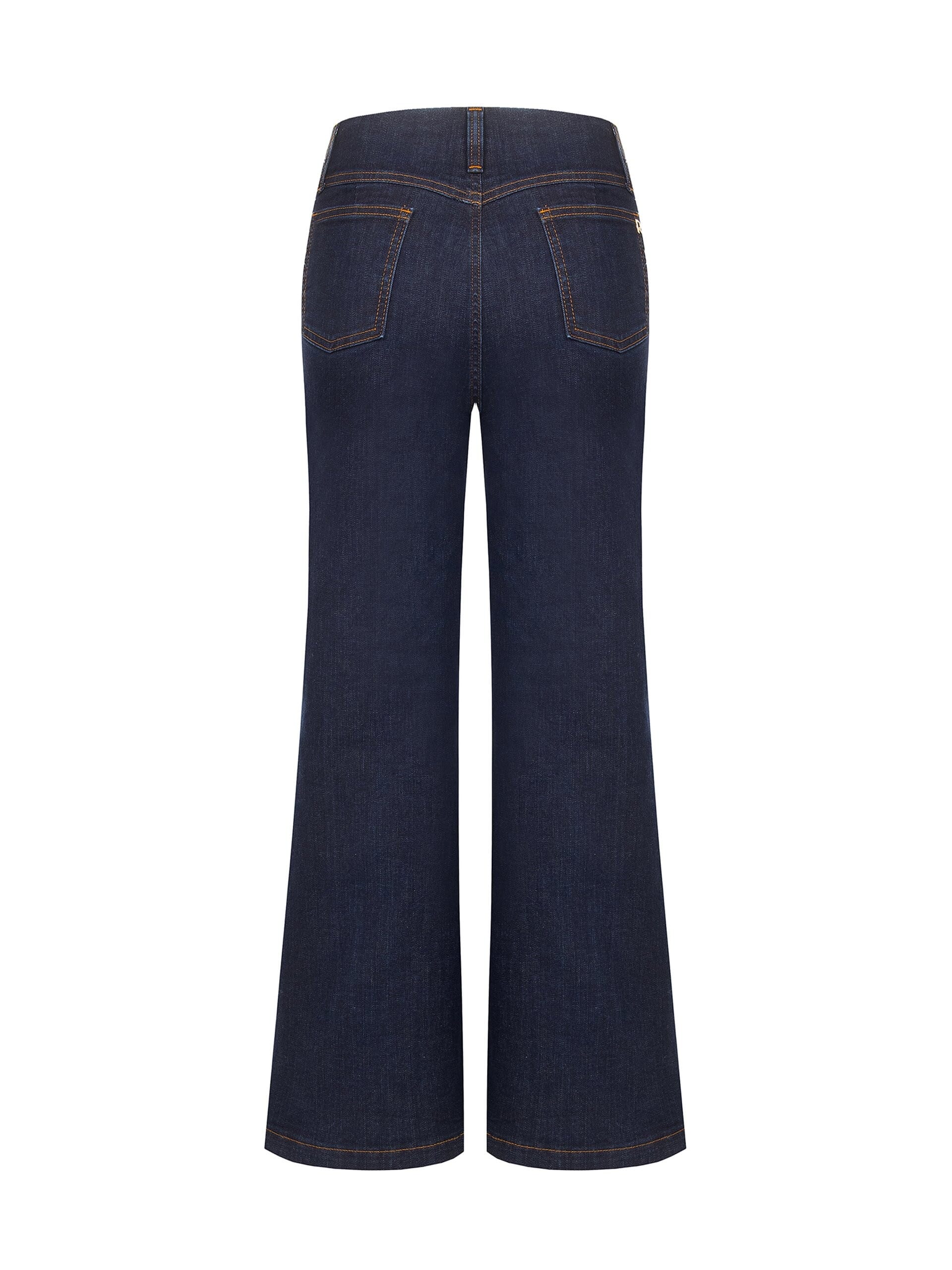 Zero Rinascimento Stretch Wide-Leg Cropped Jeans