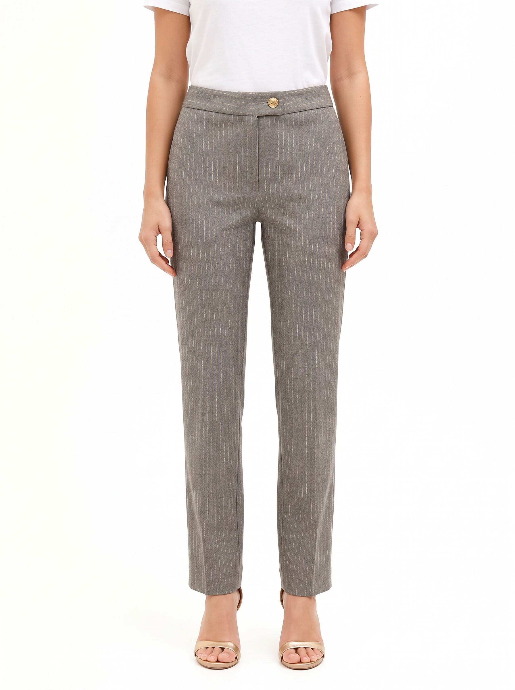 Straight-leg Trousers with Embroidered Stripes – Rinascimento