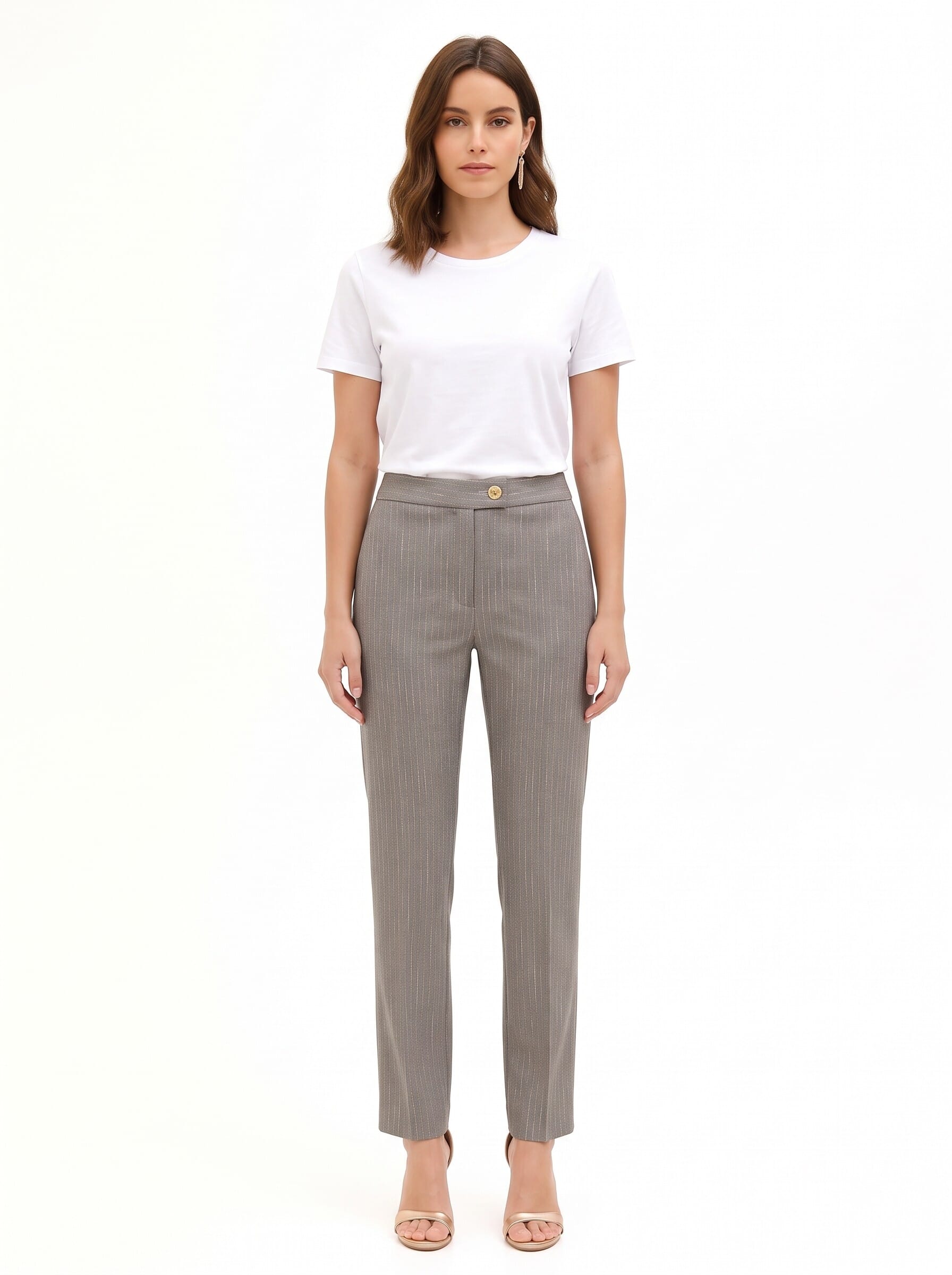 Straight-leg Trousers with Embroidered Stripes – Rinascimento