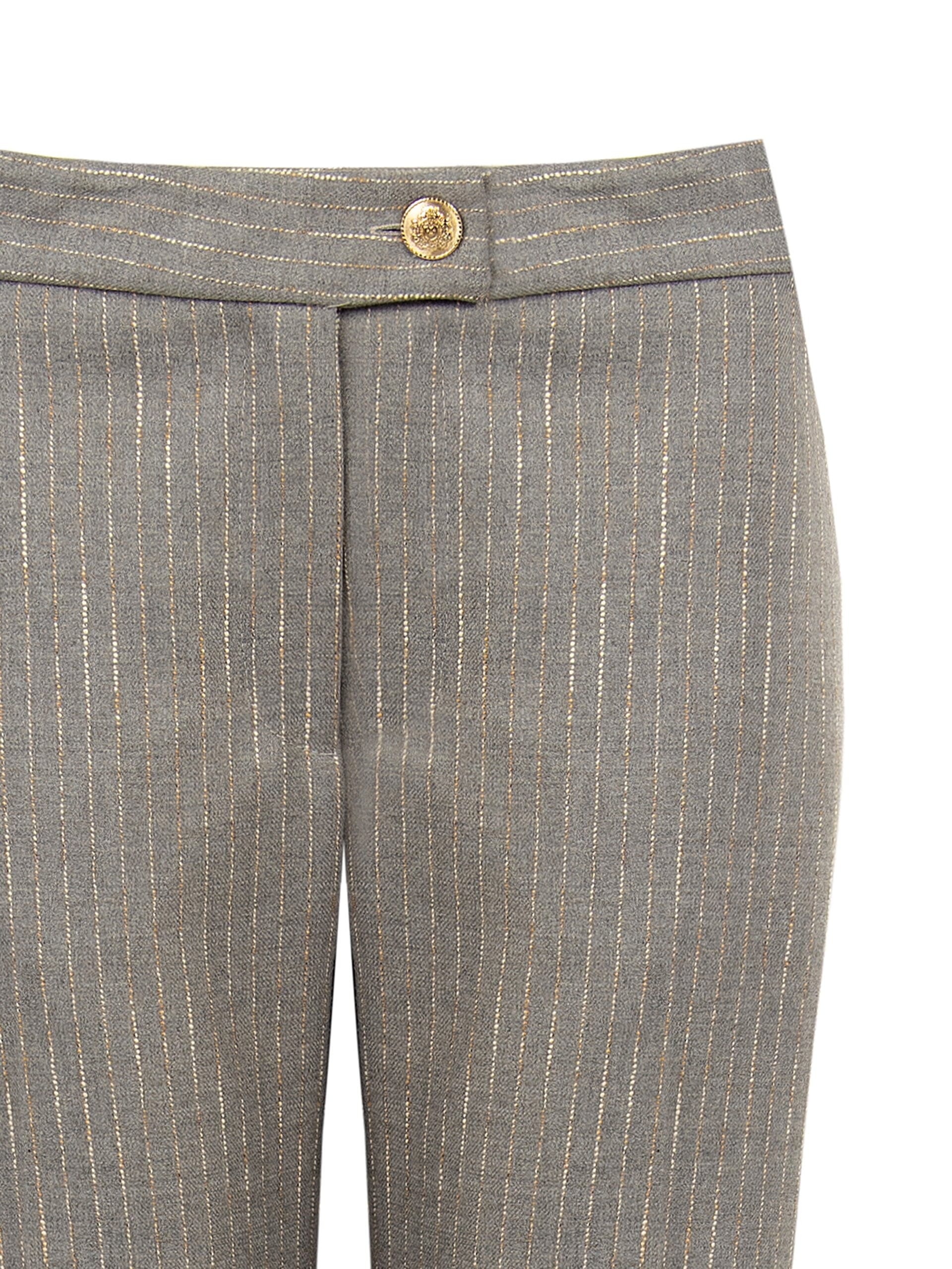Straight-leg Trousers with Embroidered Stripes – Rinascimento