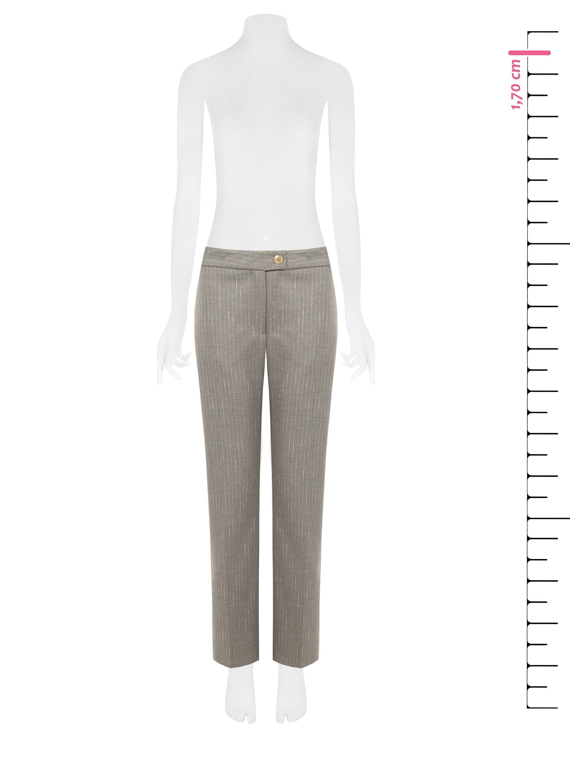Straight-leg Trousers with Embroidered Stripes – Rinascimento