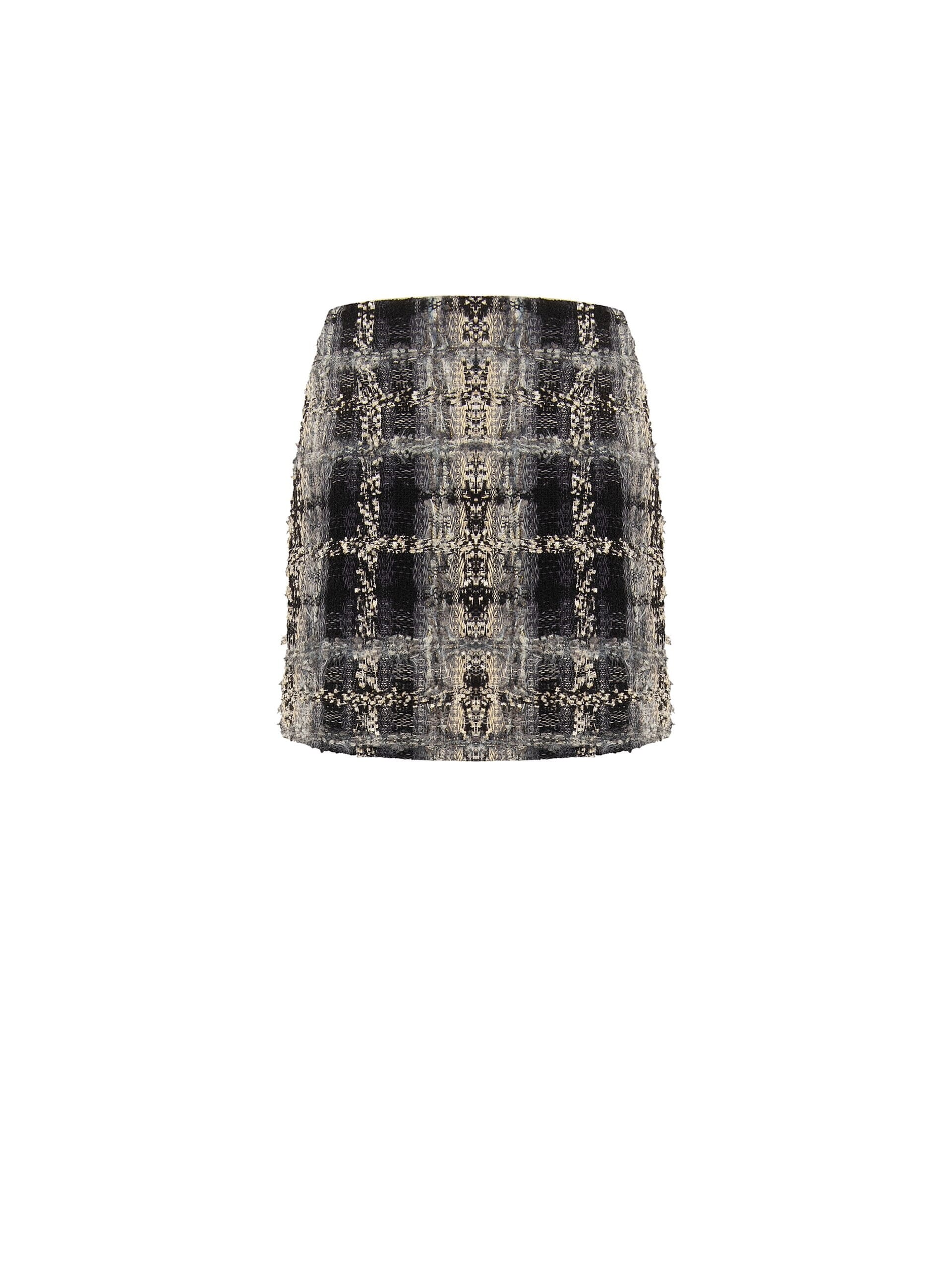 Minigonna In Tweed Bouclé Con Lurex Rinascimento