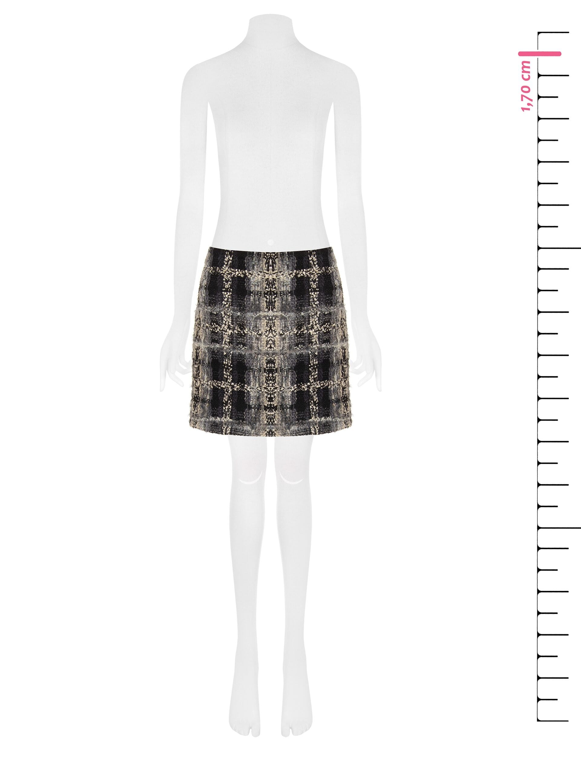 Minigonna In Tweed Bouclé Con Lurex Rinascimento