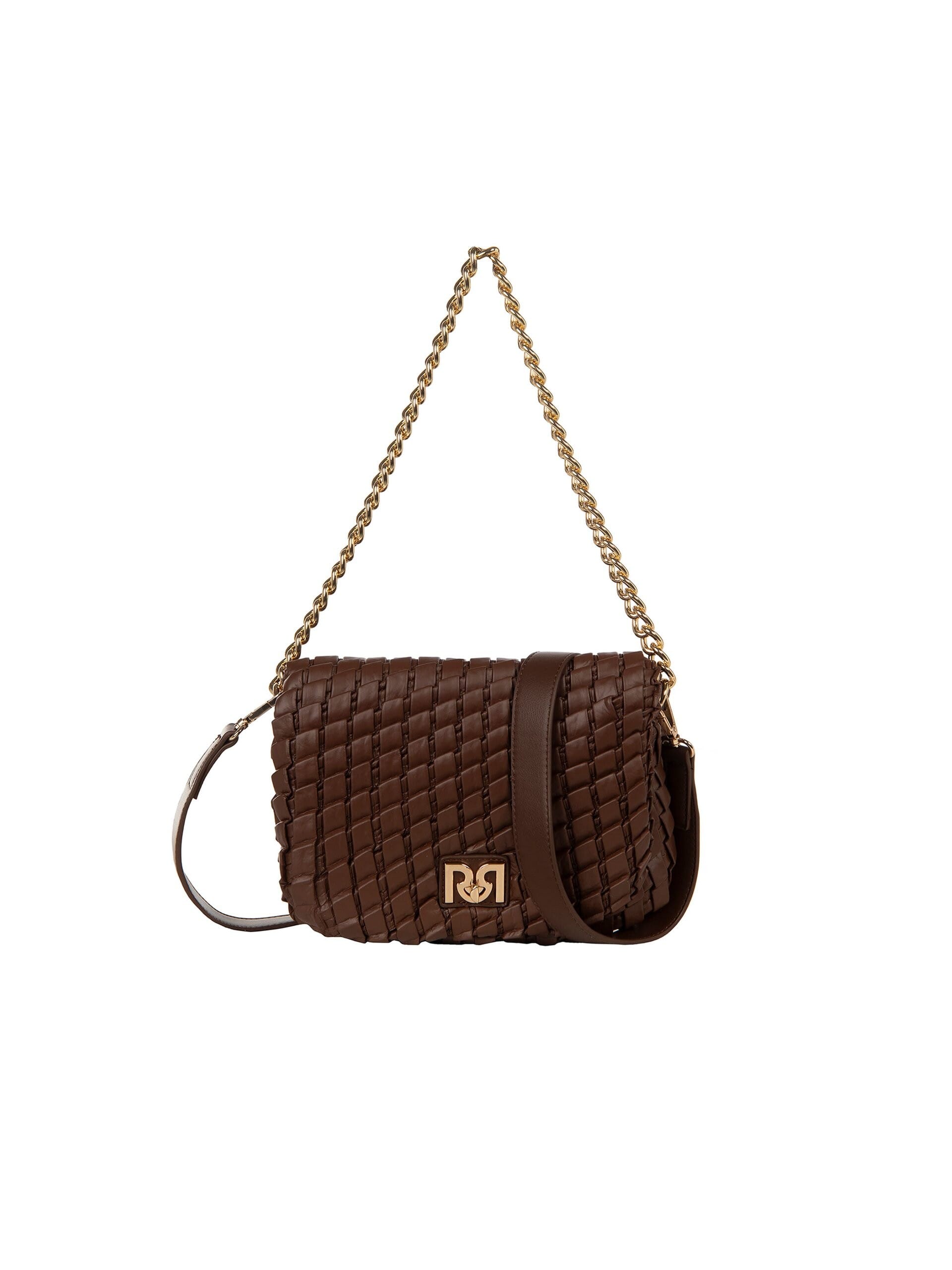 Borsa A Mano In Similpelle Intrecciata Con Catena E Tracolla Rimovibile Rinascimento