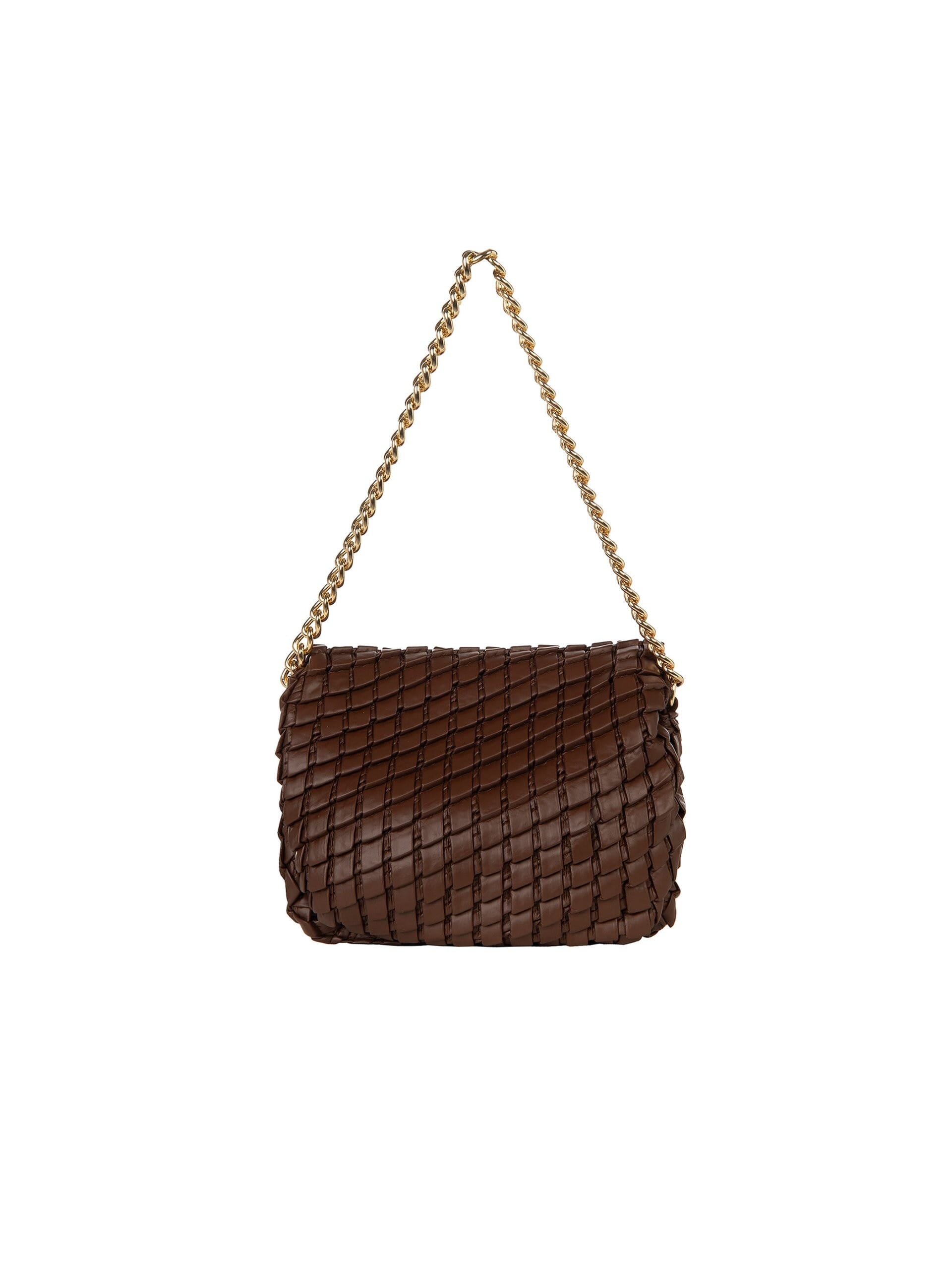 Borsa A Mano In Similpelle Intrecciata Con Catena E Tracolla Rimovibile Rinascimento
