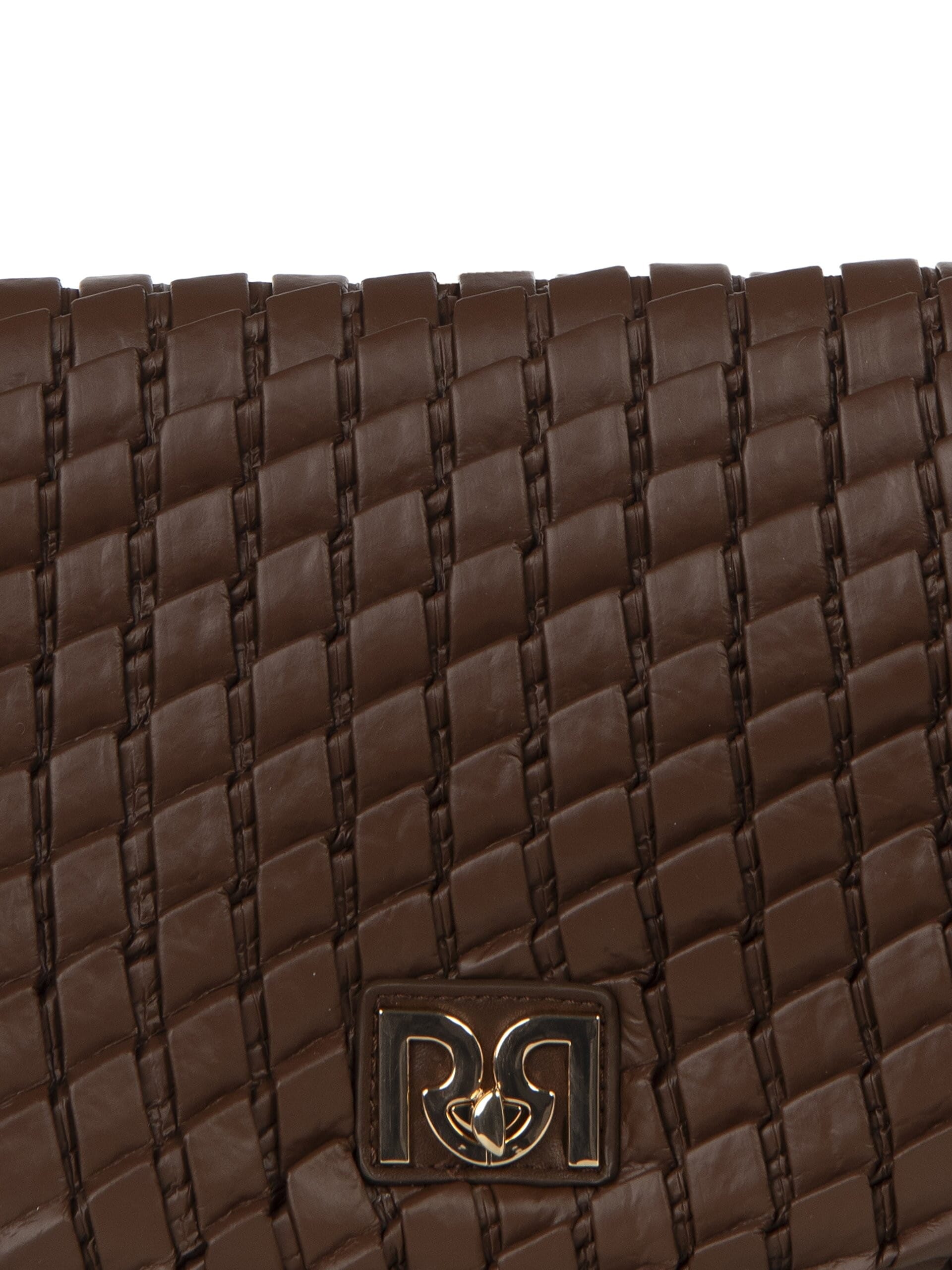 Borsa A Mano In Similpelle Intrecciata Con Catena E Tracolla Rimovibile Rinascimento