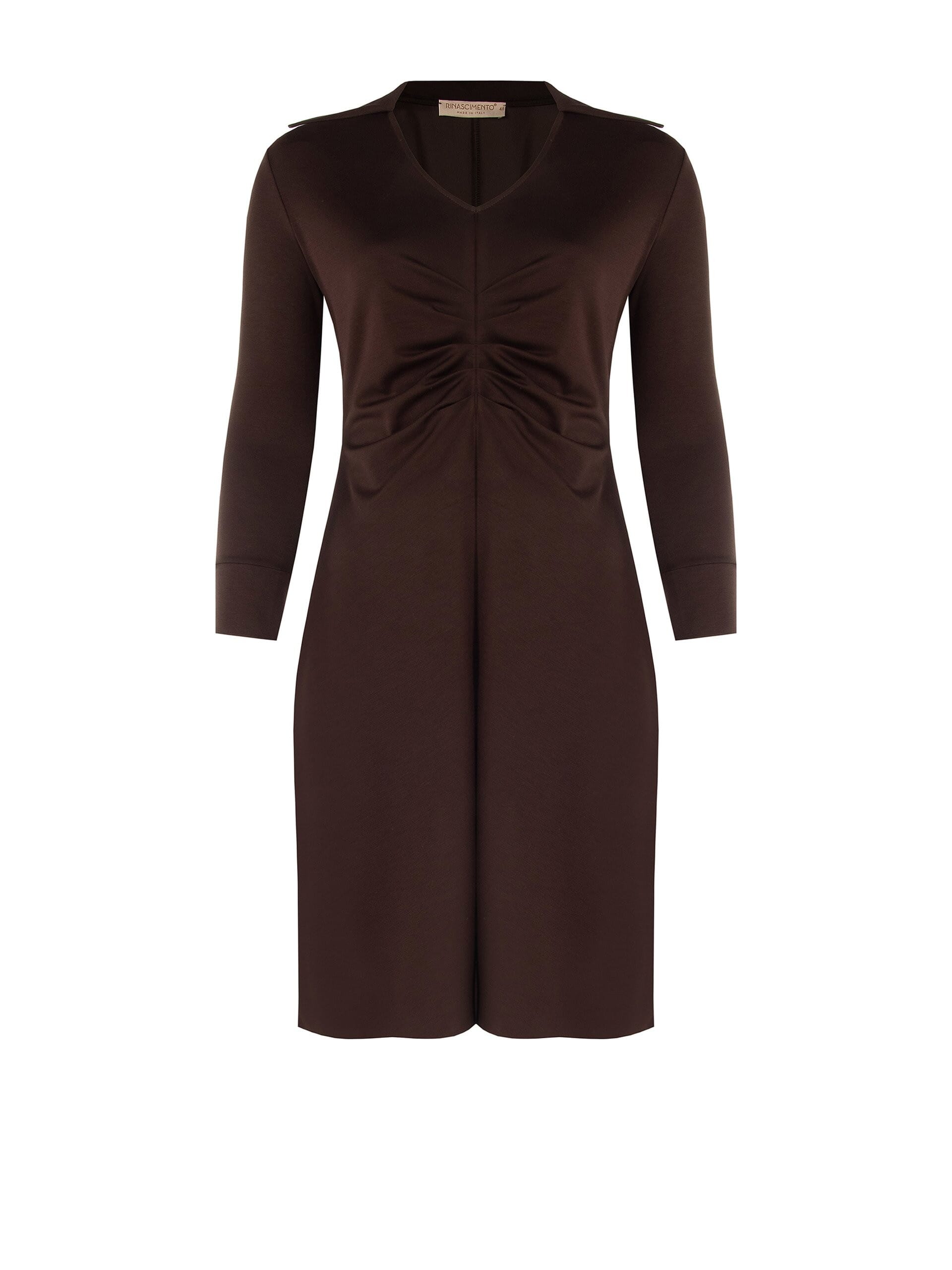 Abito Curvy In Jersey Stile Polo Con Scollo A V E Arricciatura Centrale Rinascimento Curvy