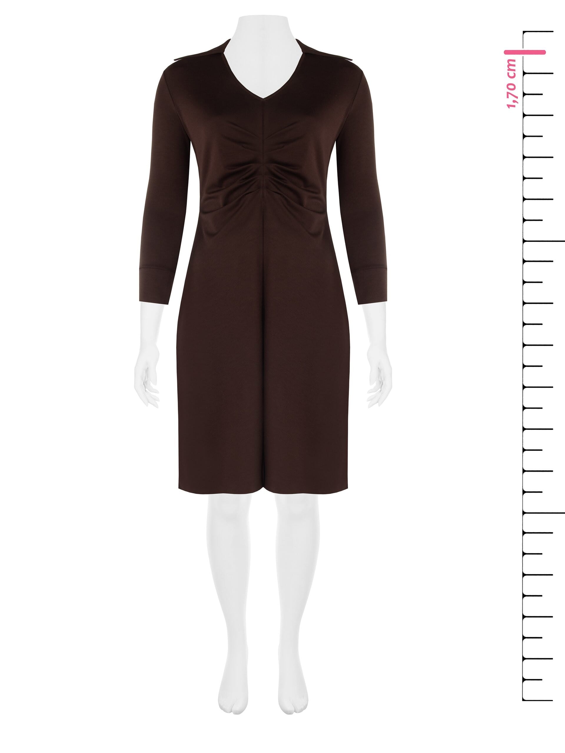 Abito Curvy In Jersey Stile Polo Con Scollo A V E Arricciatura Centrale Rinascimento Curvy