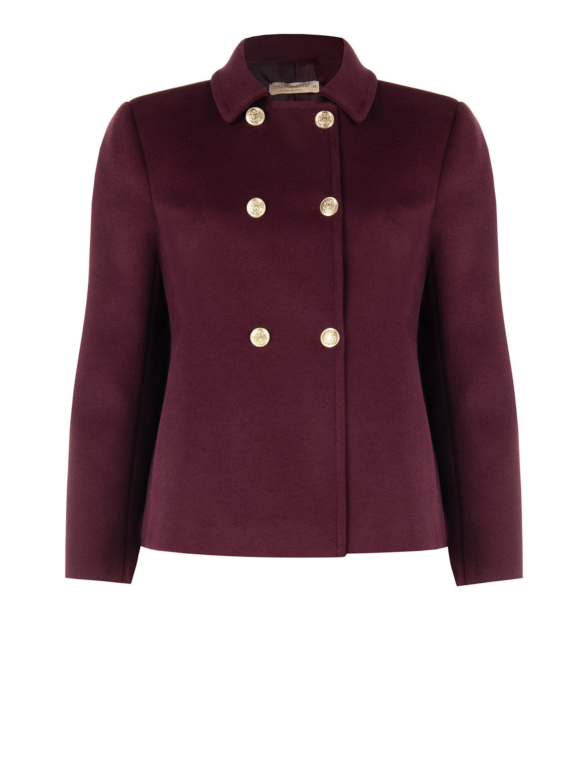 Cappotto Curvy Corto E Ampio In Panno Rinascimento Curvy