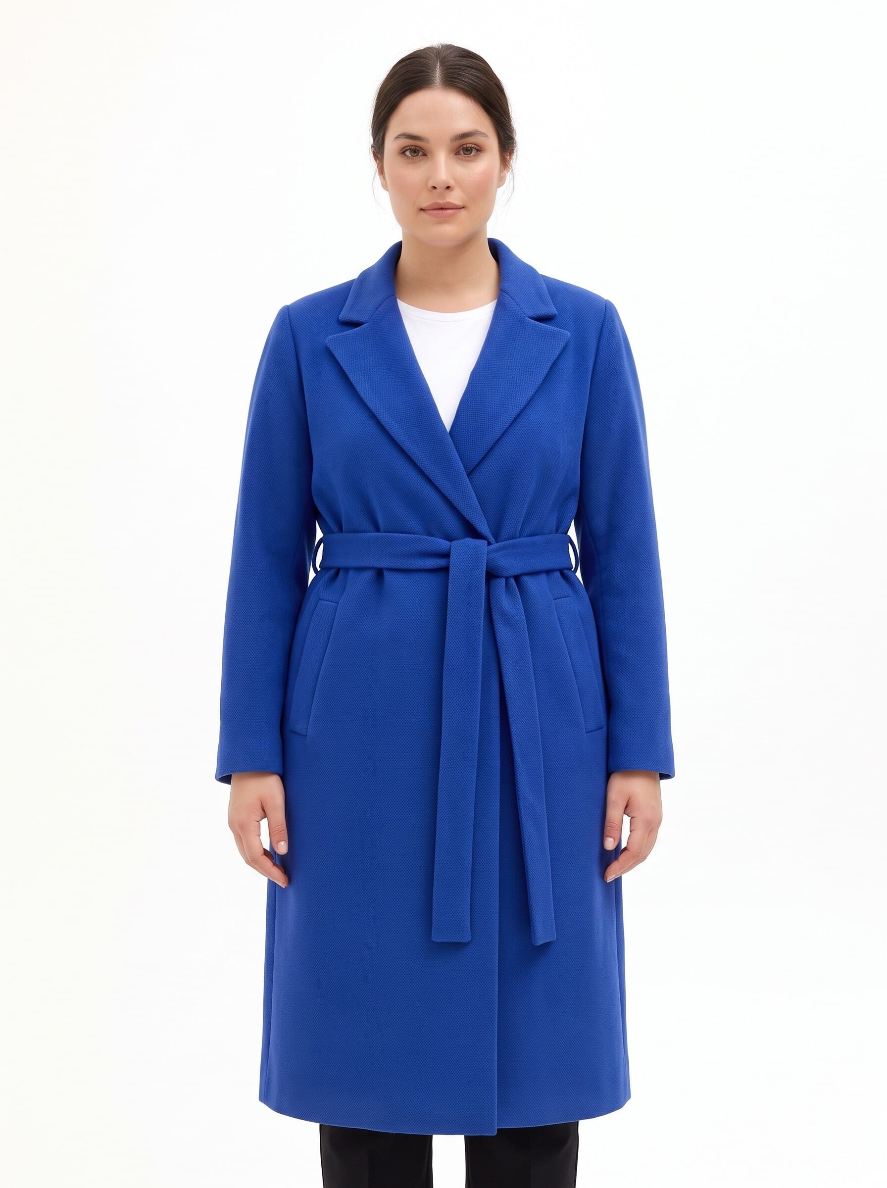 Cappotto Spolverino In Panno Con Cintura Coordinata Rinascimento Curvy