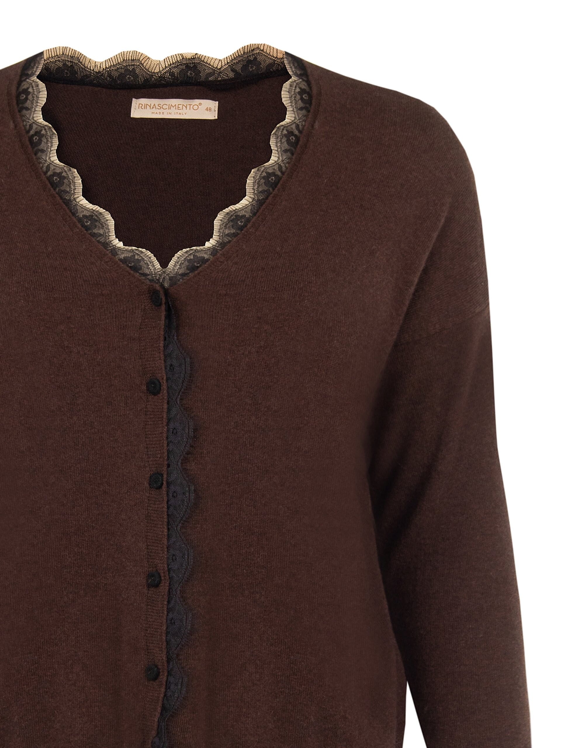 Maglione Curvy Cardigan Con Inserti In Pizzo Rinascimento Curvy