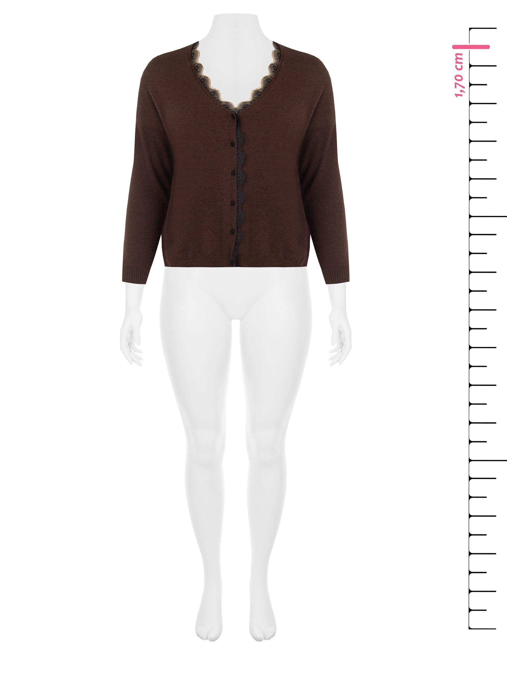 Maglione Curvy Cardigan Con Inserti In Pizzo Rinascimento Curvy