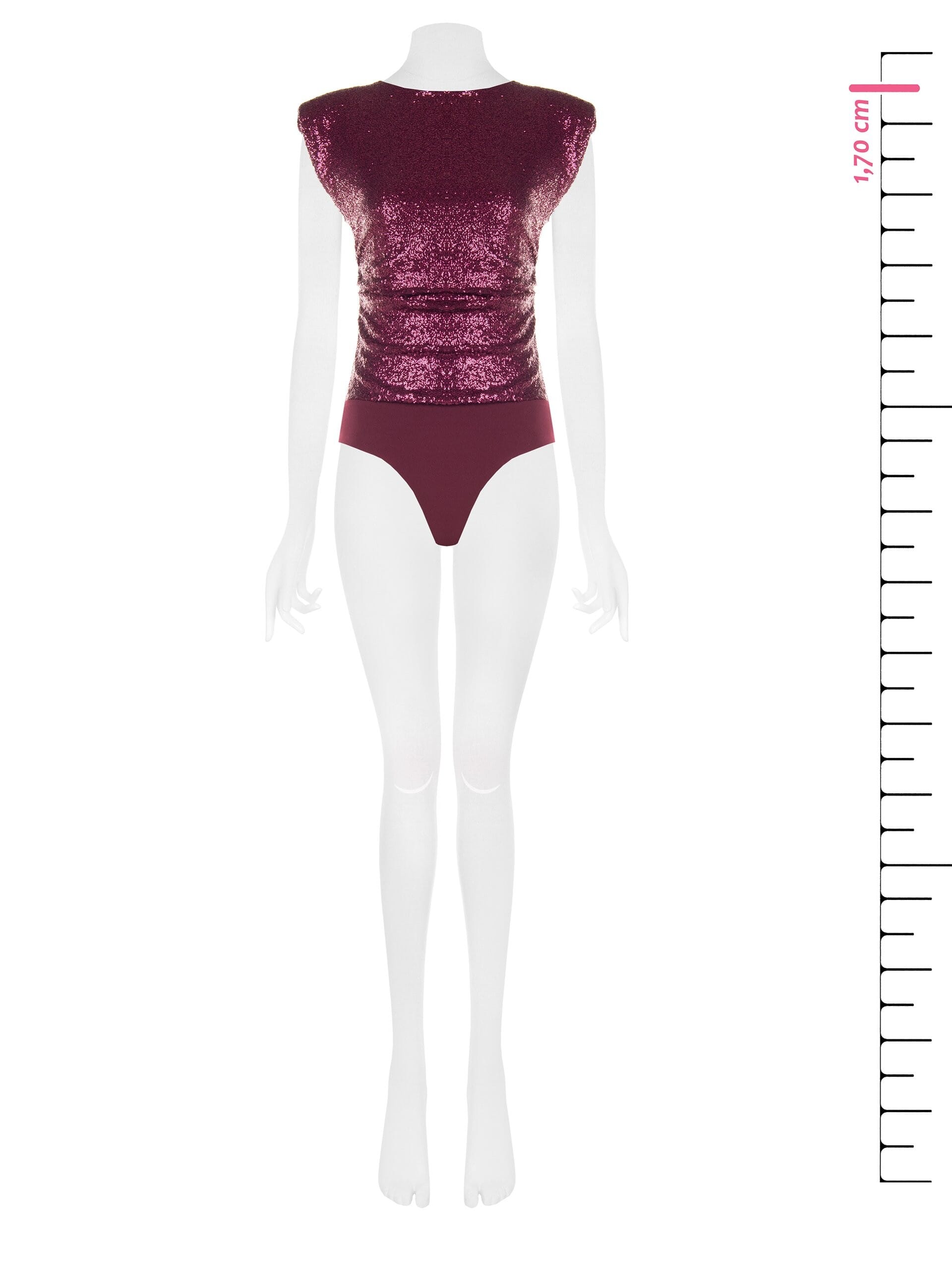 Body Ricoperto Di Paillettes Con Spalline Rinascimento