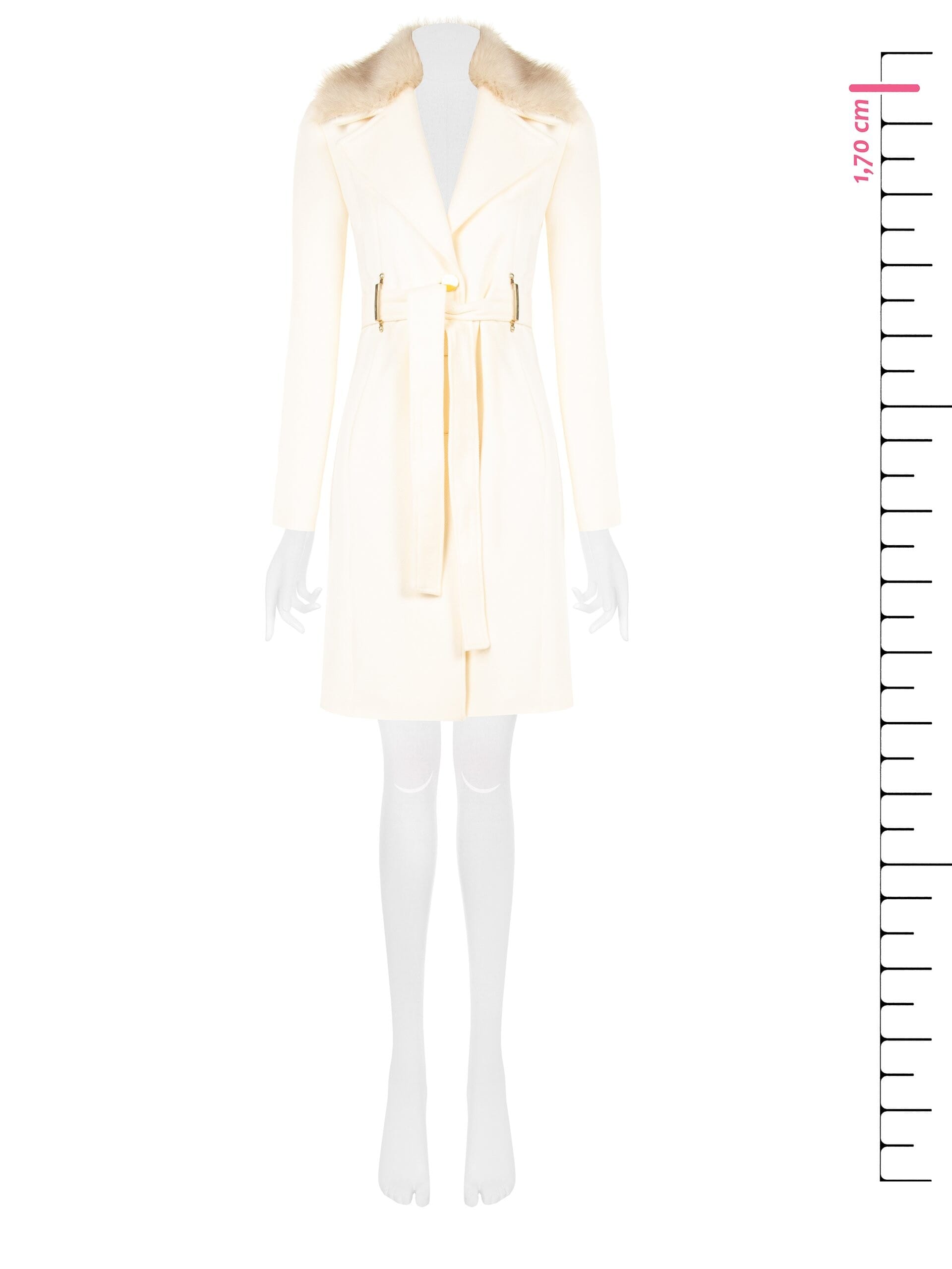 Cappotto Lungo In Panno Con Passanti Metallici E Cintura Coordinata Rinascimento