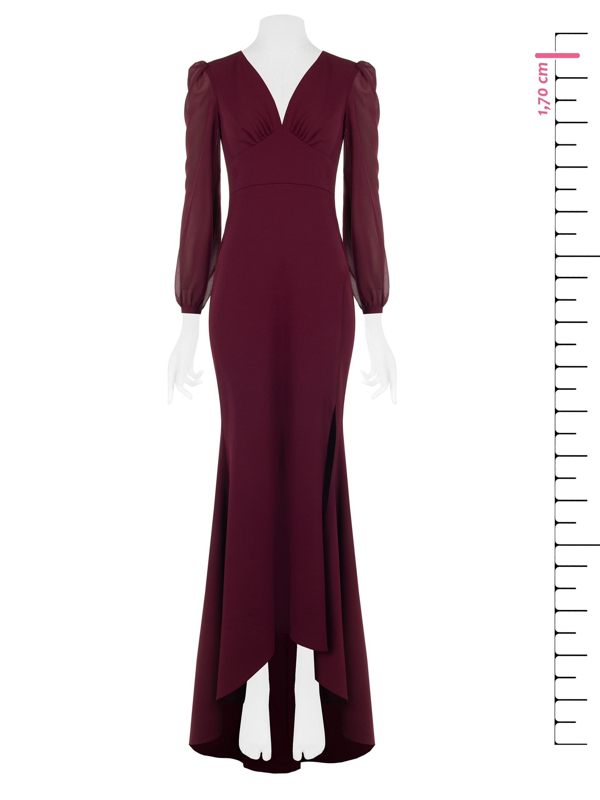 Abito Lungo A Sirena In Scuba Crepe Con Cut-Out Sulla Schiena Rinascimento