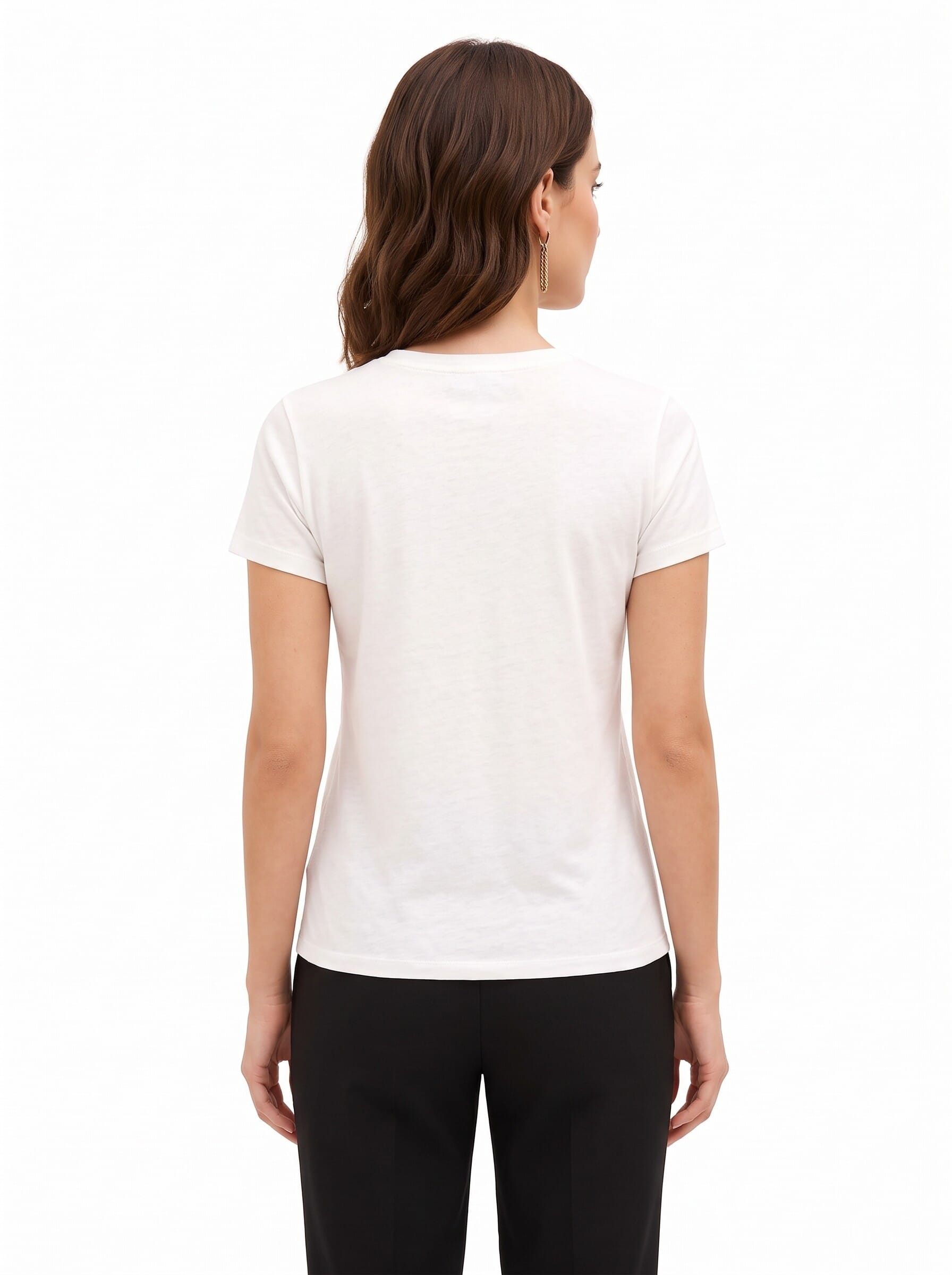T-Shirt Regular In Cotone Con Logo Ricamato Rinascimento