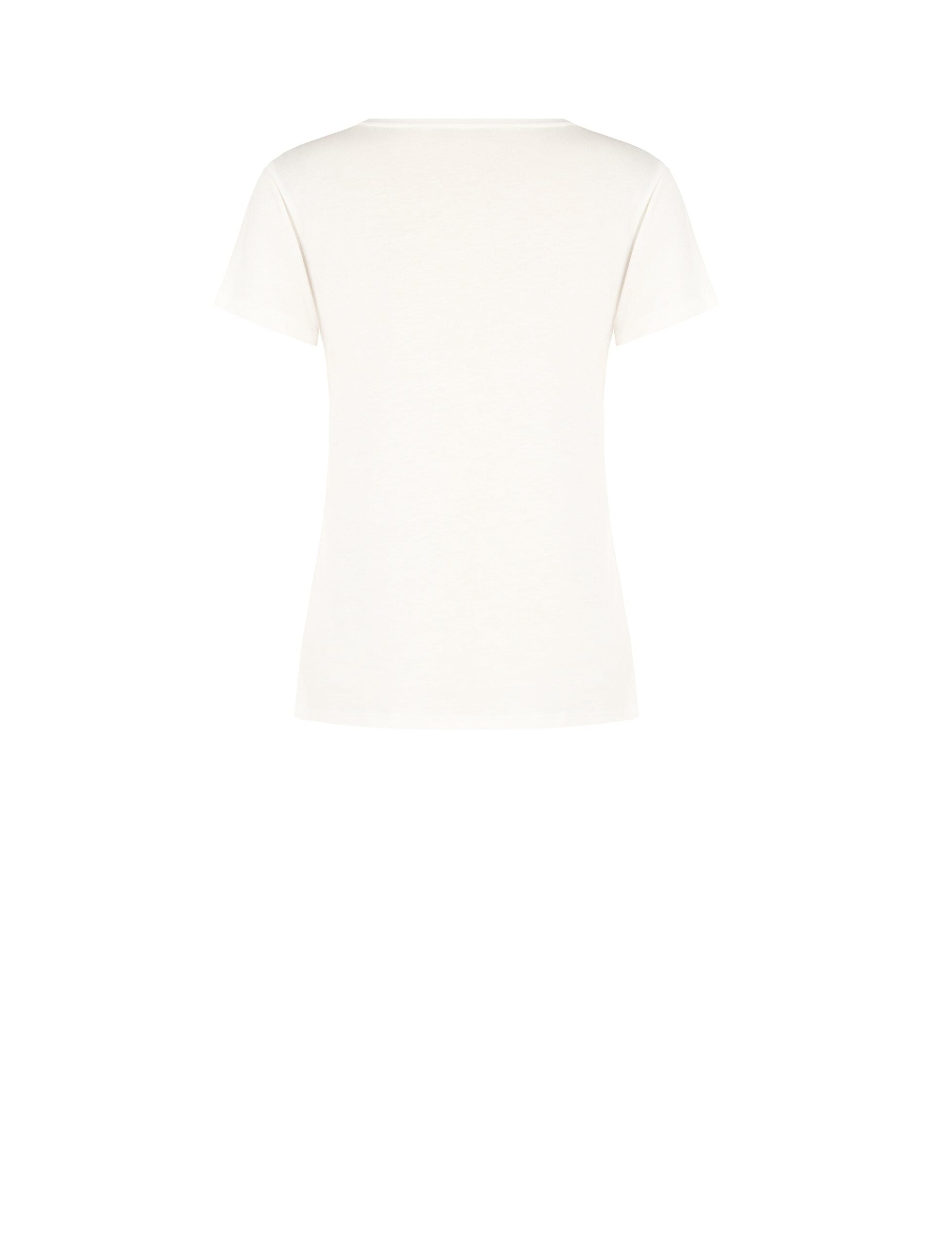 T-Shirt Regular In Cotone Con Logo Ricamato Rinascimento