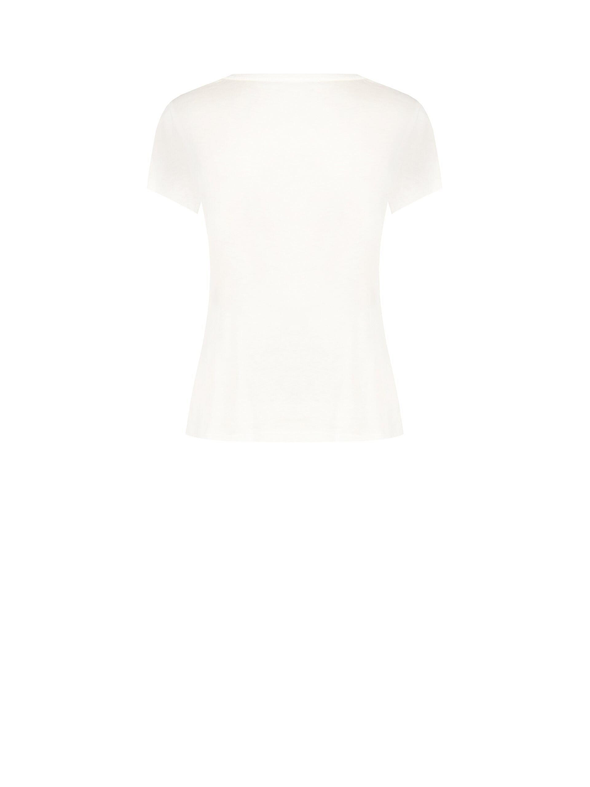 T-Shirt Regular In Cotone Con Stampa Bassotto Cuore E Strass Rinascimento