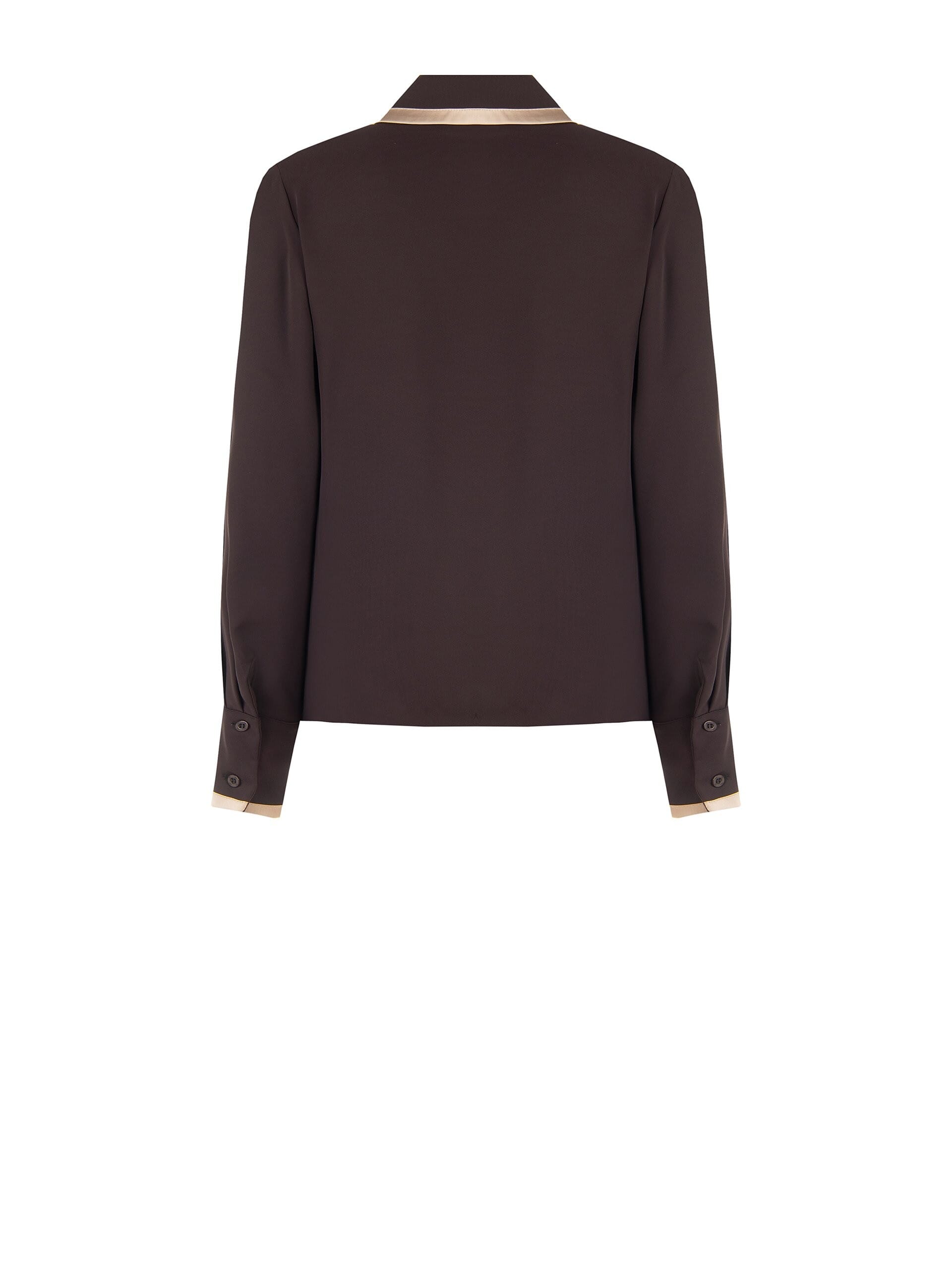Chemise en satin mat avec détails contrastés « Rinascimento »
