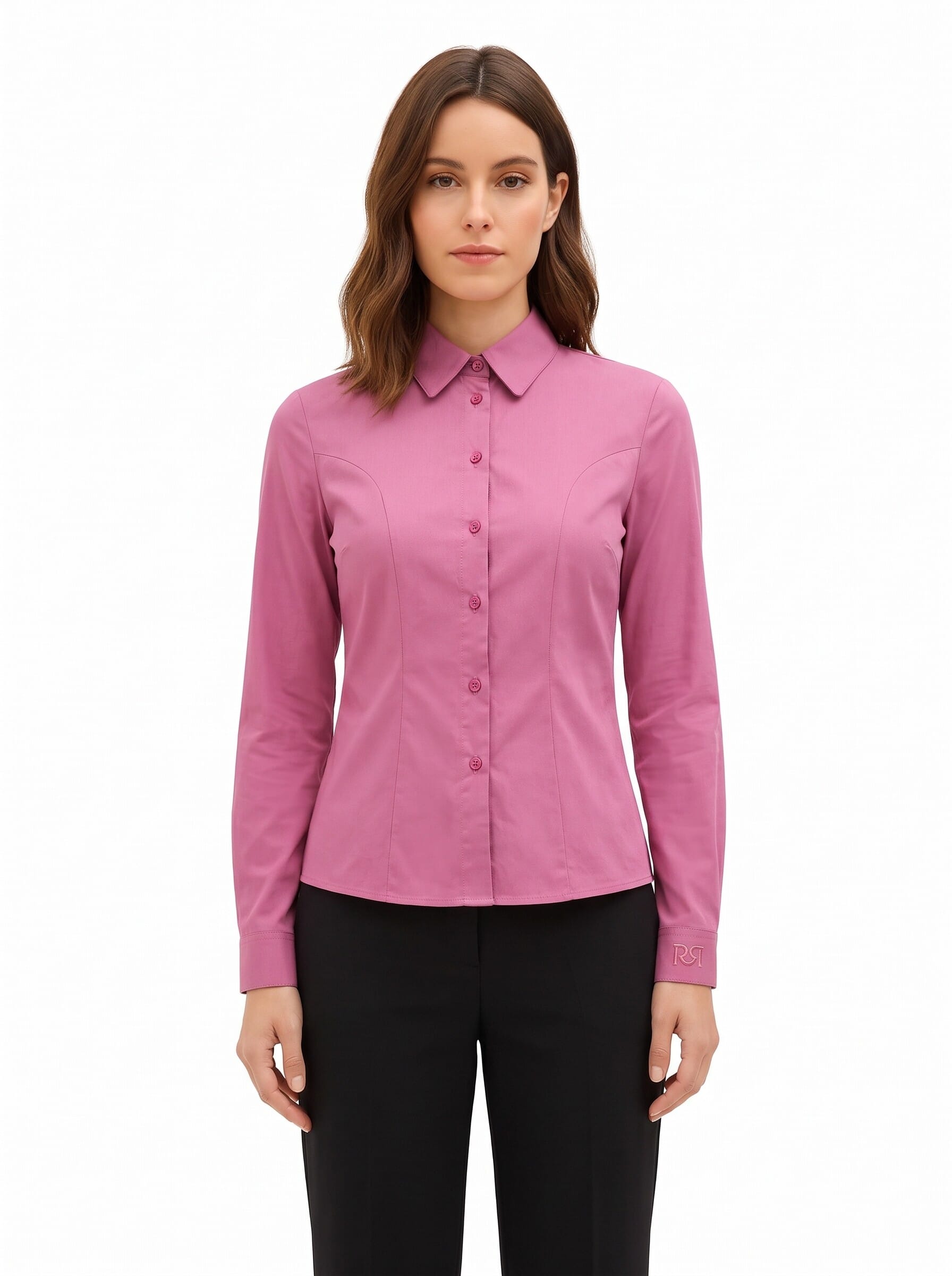 Camicia Sfiancata E Aderente In Cotone Rinascimento