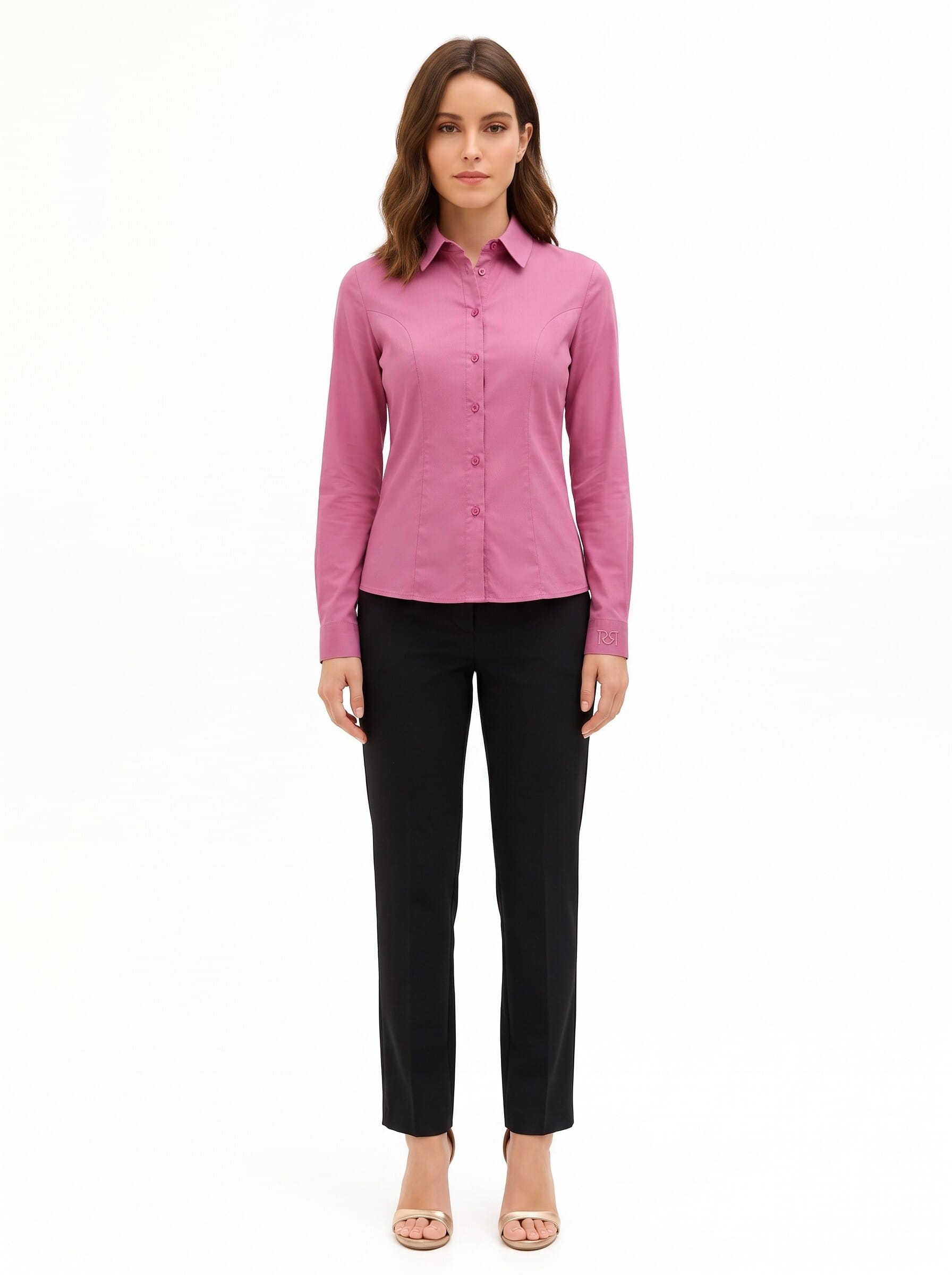 Camicia Sfiancata E Aderente In Cotone Rinascimento