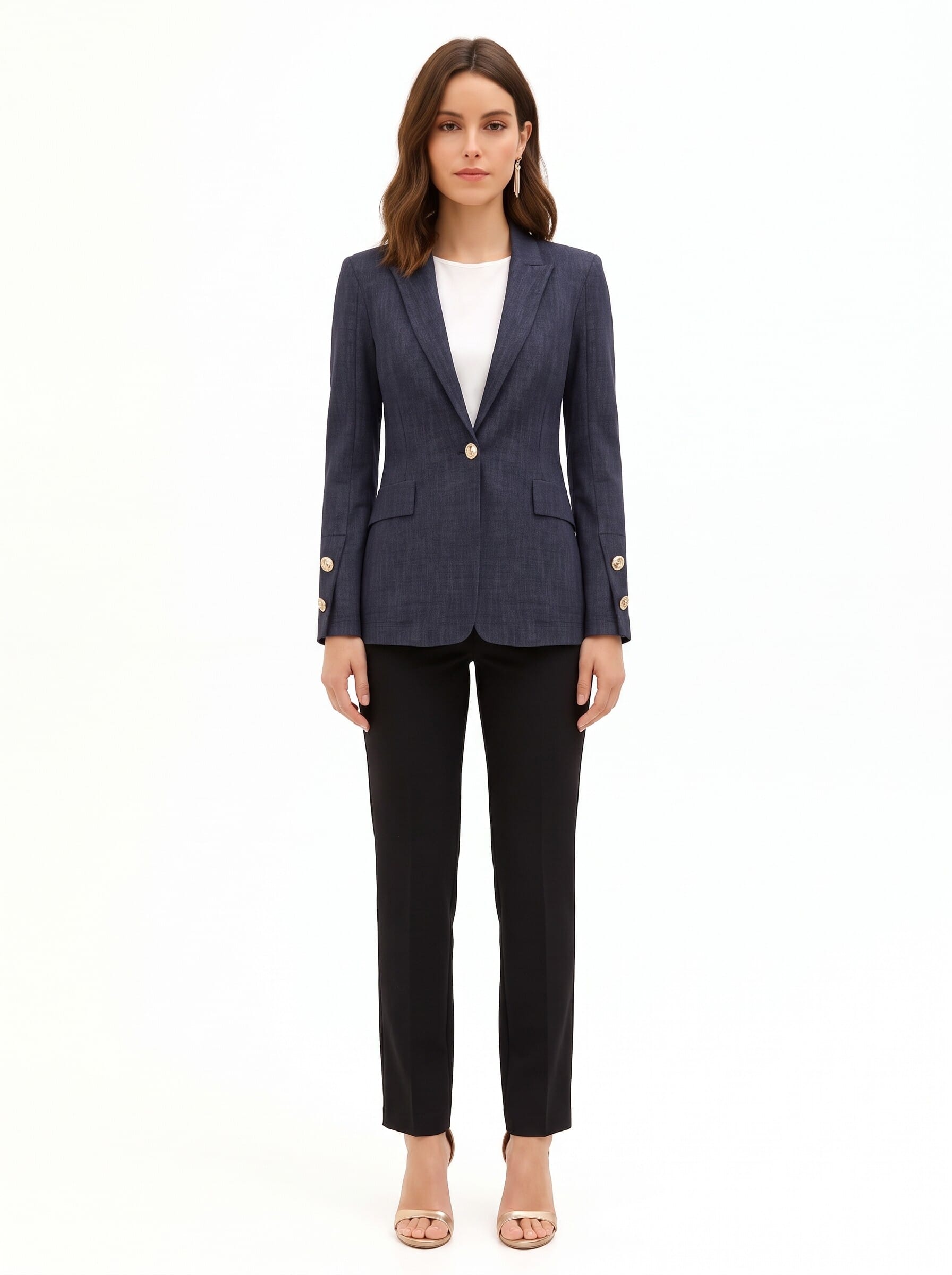 Punto Milano Blazer Jacket with Rinascimento Logo Buttons