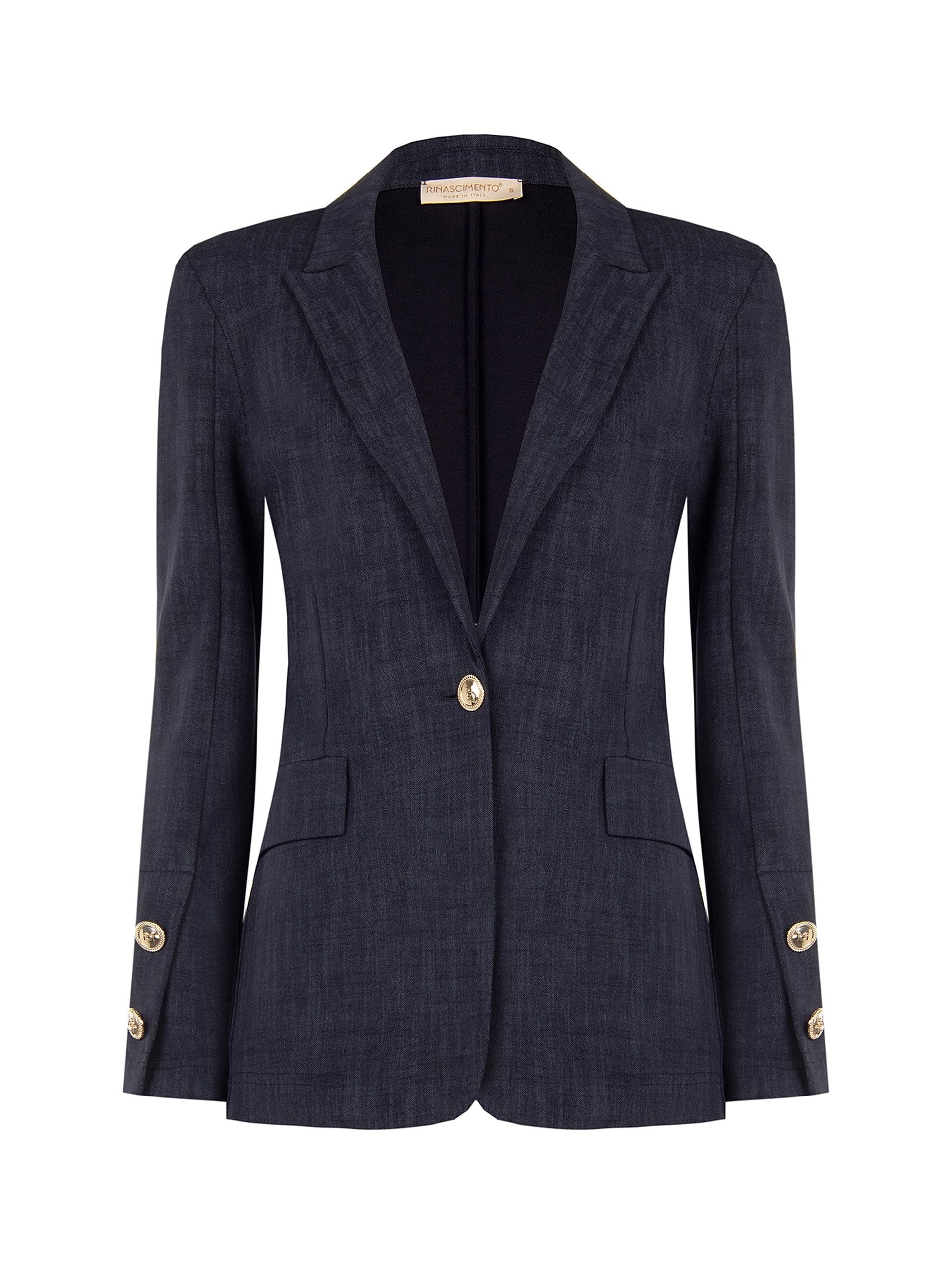 Punto Milano Blazer Jacket with Rinascimento Logo Buttons