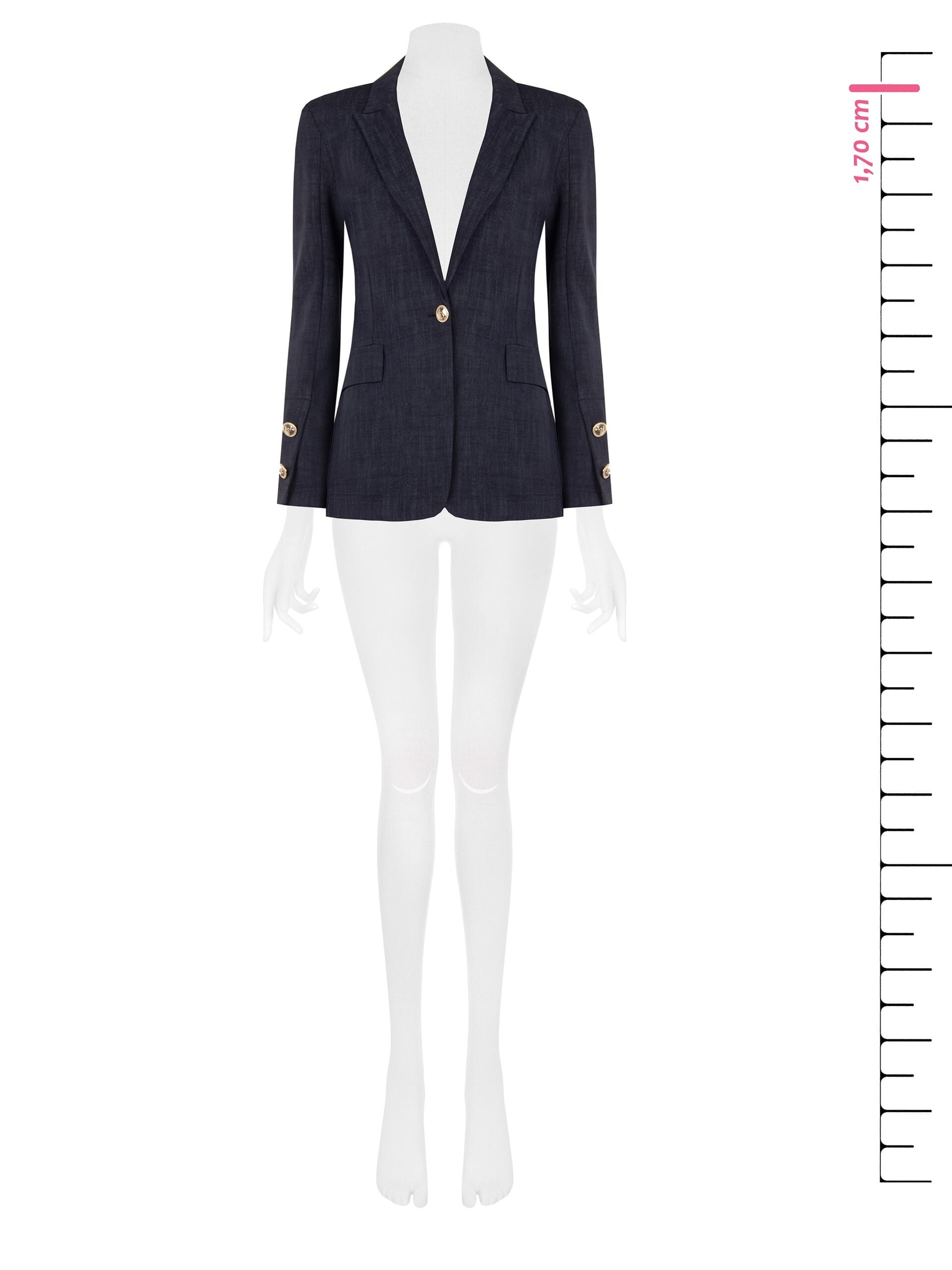Punto Milano Blazer Jacket with Rinascimento Logo Buttons