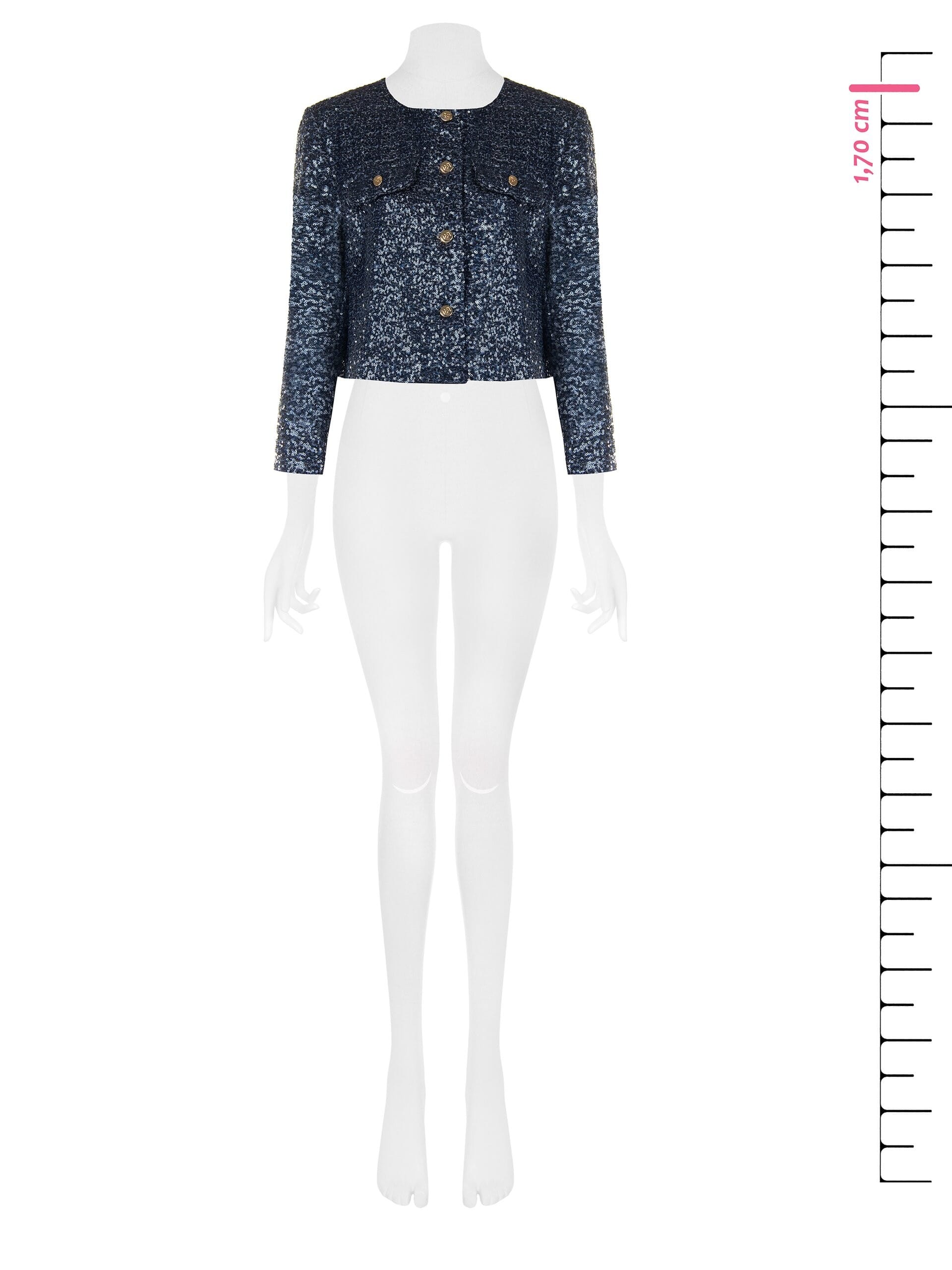 Rinascimento Strapless Short Jacket Covered in Sequins