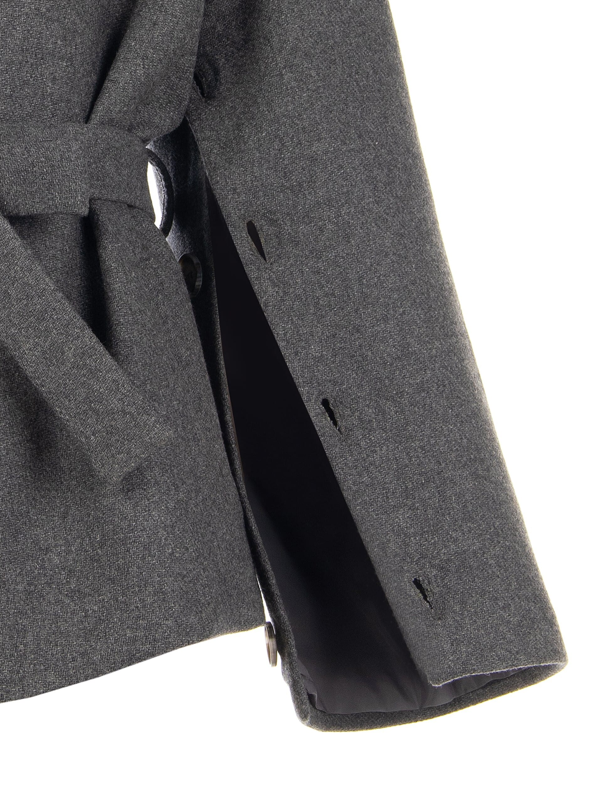 Manteau ample en laine mélangée, à manches longues et ceinture assortie, marque Rinascimento