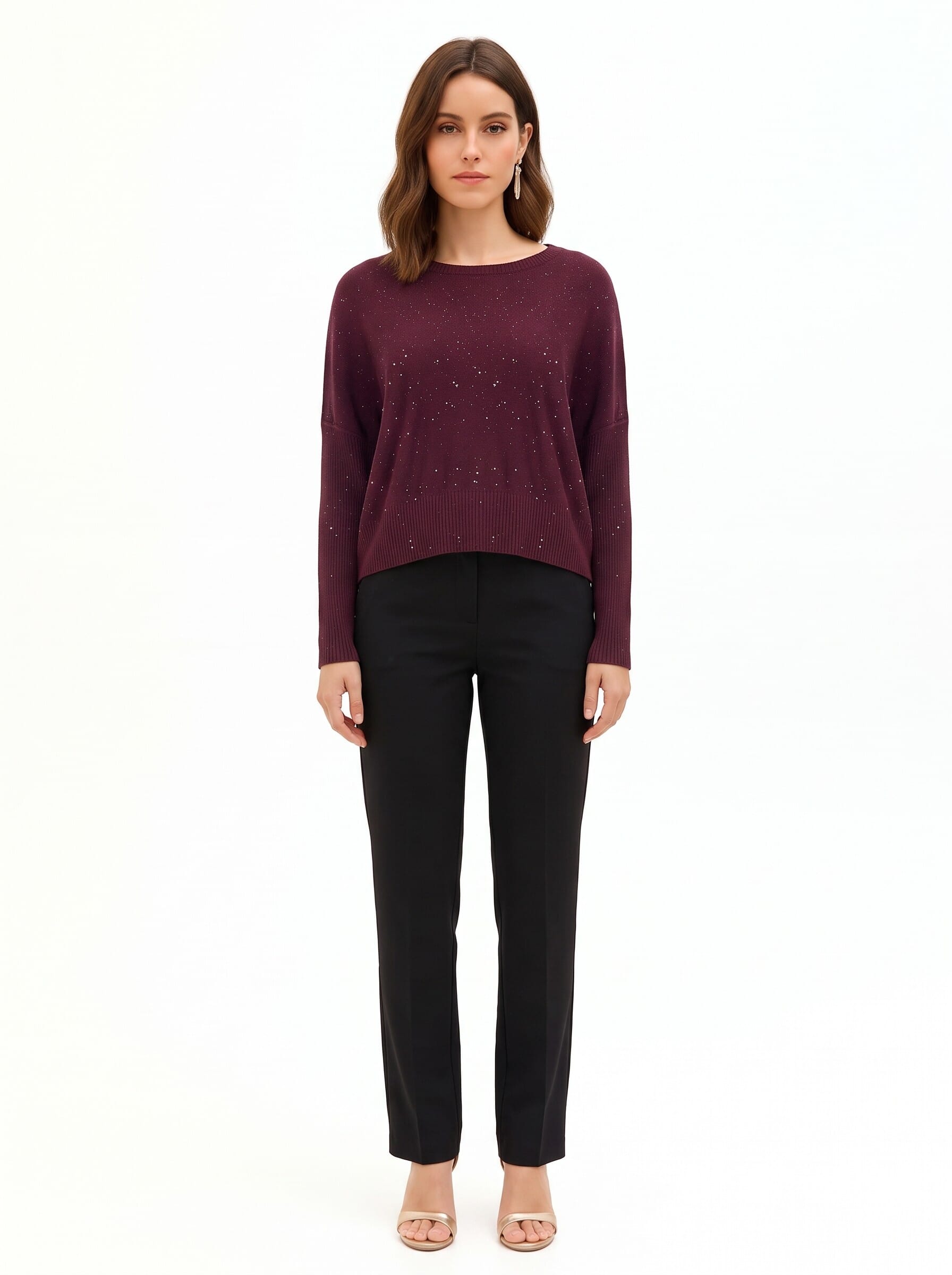 Maglione Over Con Paillettes Rinascimento