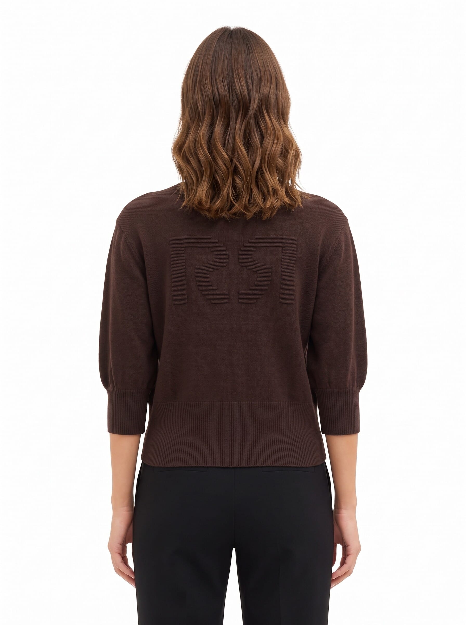 Maglione In Misto Viscosa Con Logo Rr In Rilievo Rinascimento