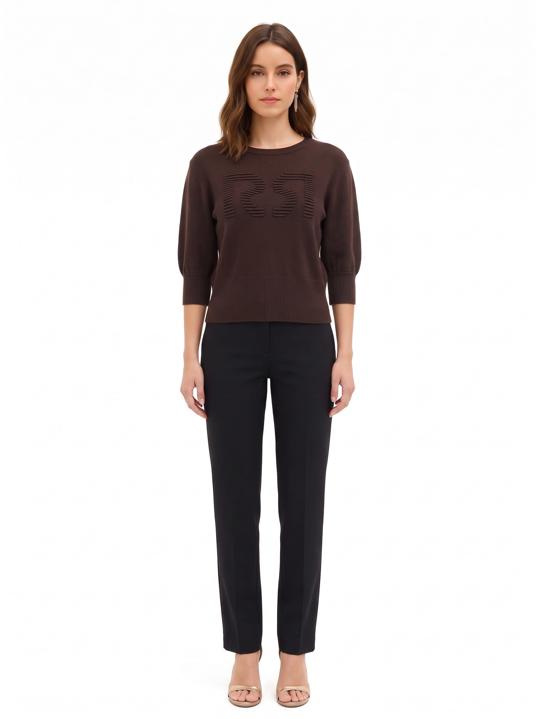 Maglione In Misto Viscosa Con Logo Rr In Rilievo Rinascimento